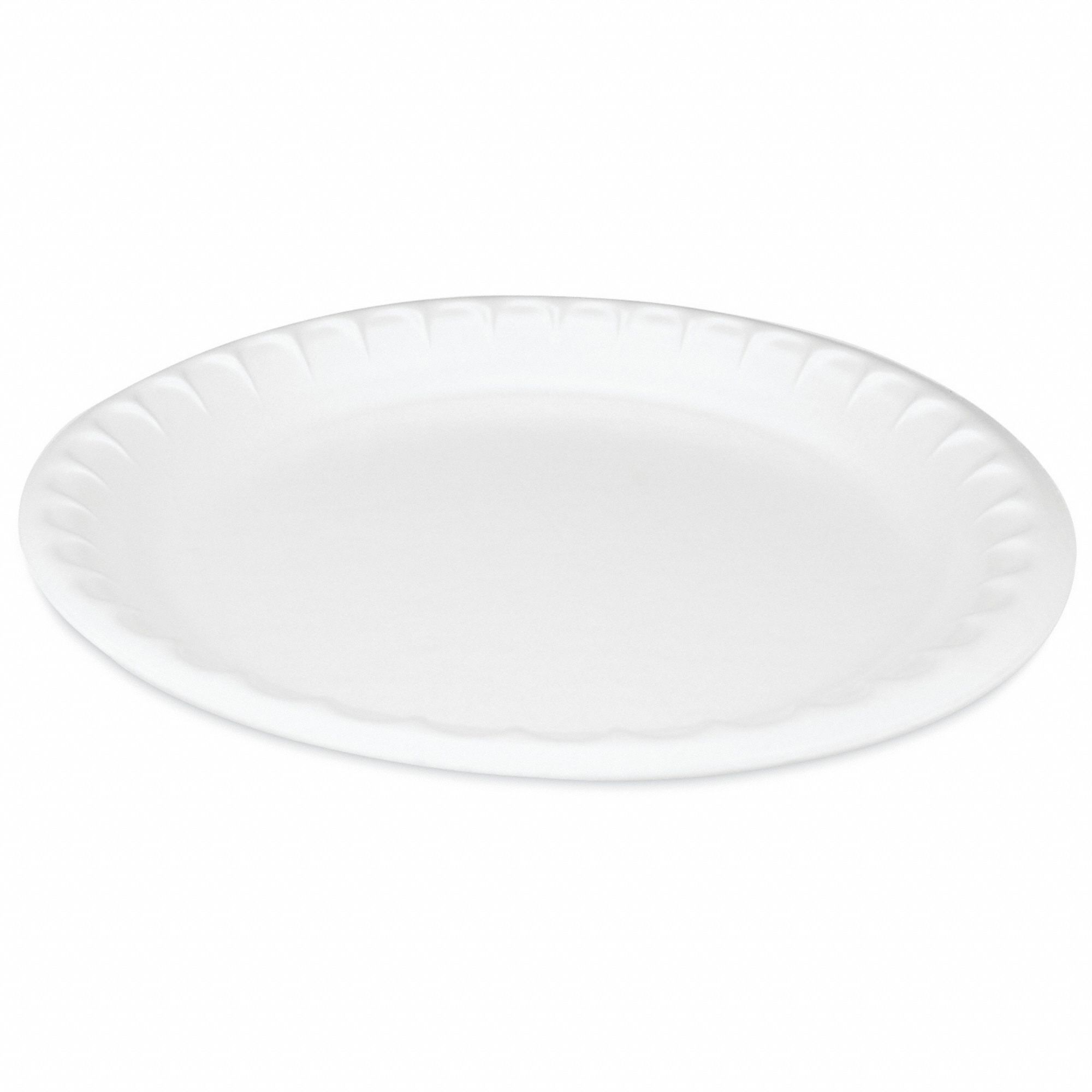 First1 Disposable Foam Plates 10inch White 50Pcs