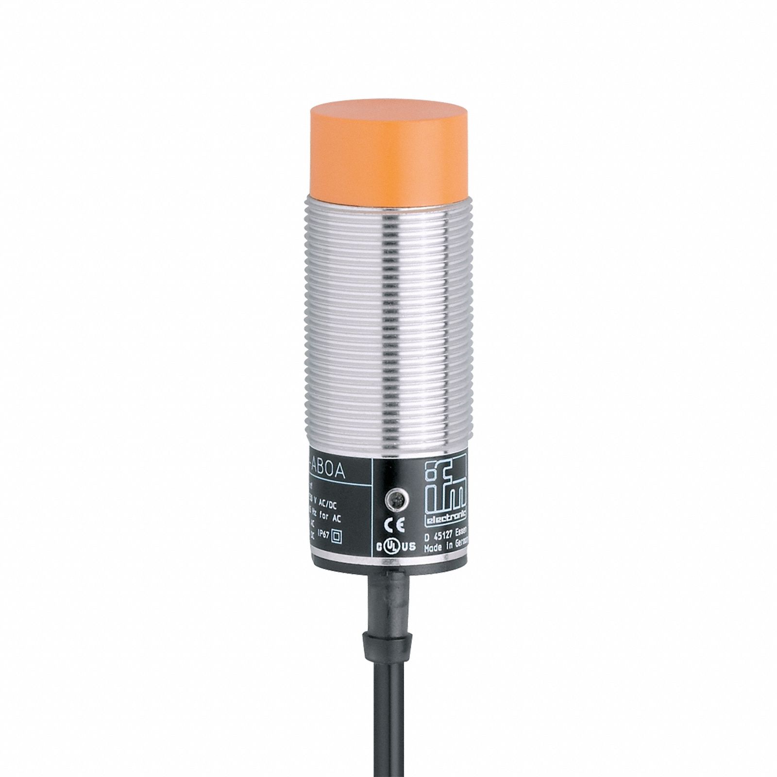 Inductive Cylindrical Proximity Sensor: Non-Terminated Cable, Unshielded, 2 Wires, 20-250V AC