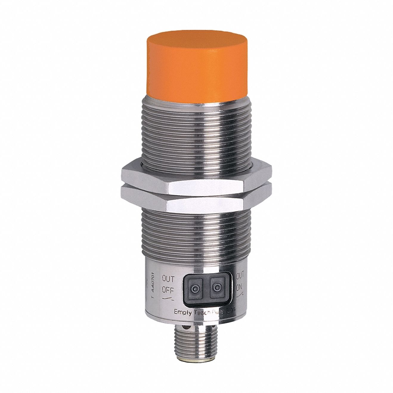 Capacitive Cylindrical Proximity Sensor: 30 mm Dia., Built-in Connector, 3 Wires, 4 - Pin M12