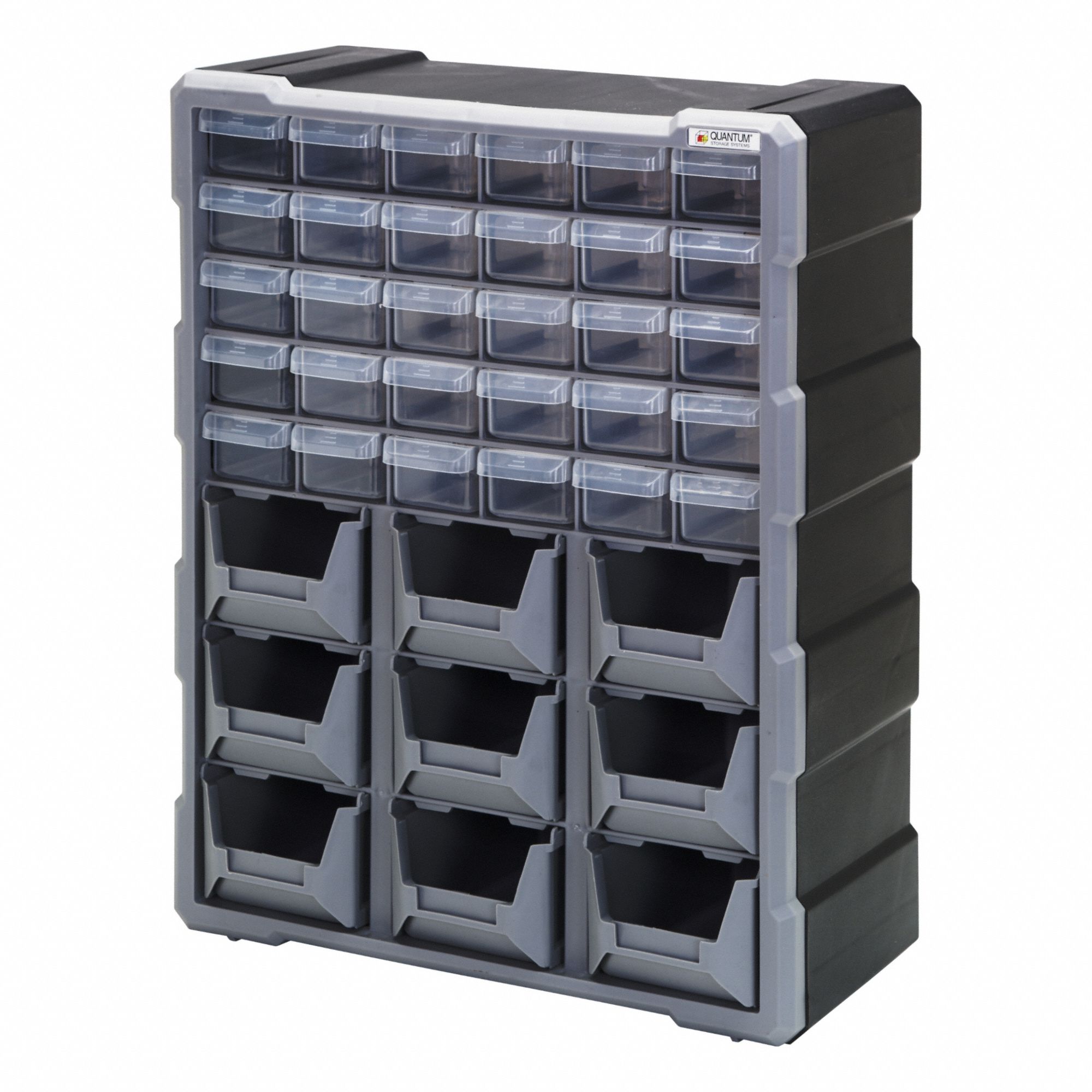 Drawer Bin Cabinet: 15 in x 6 1/4 in x 18 3/4 in, 30 Drawers, Stackable