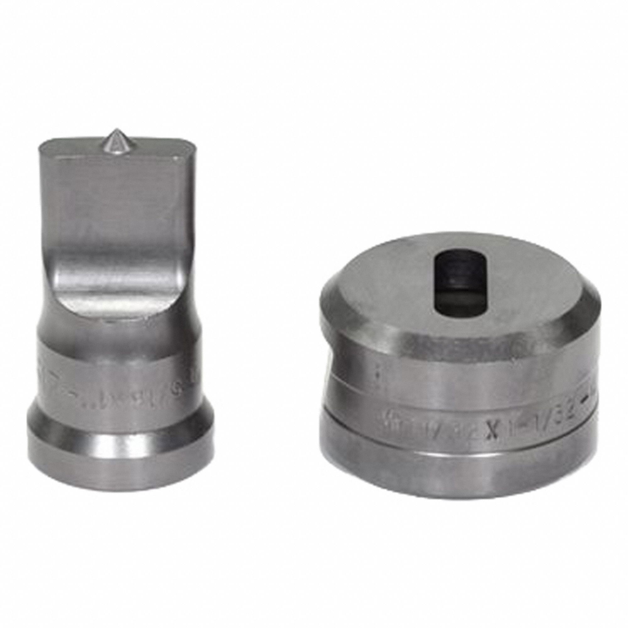 EDWARDS Oblong Punch & Die Set: Edwards, 55 ton_65 ton_100 ton_120 ton Compatible Ironworker Size (MPN ED9-PDOB5/16X1). Key specifications — attr67451: IW55 , IW65 , IW100, IW120; attr67489: Oblong; attr67463: 5/16X1 in; attr67447: ED9-PDOB5/16X1; attr67456: Edwards; attr67443: EDWARDS; attr67472: 5/16X1 in Oblong Punch & Die Set.