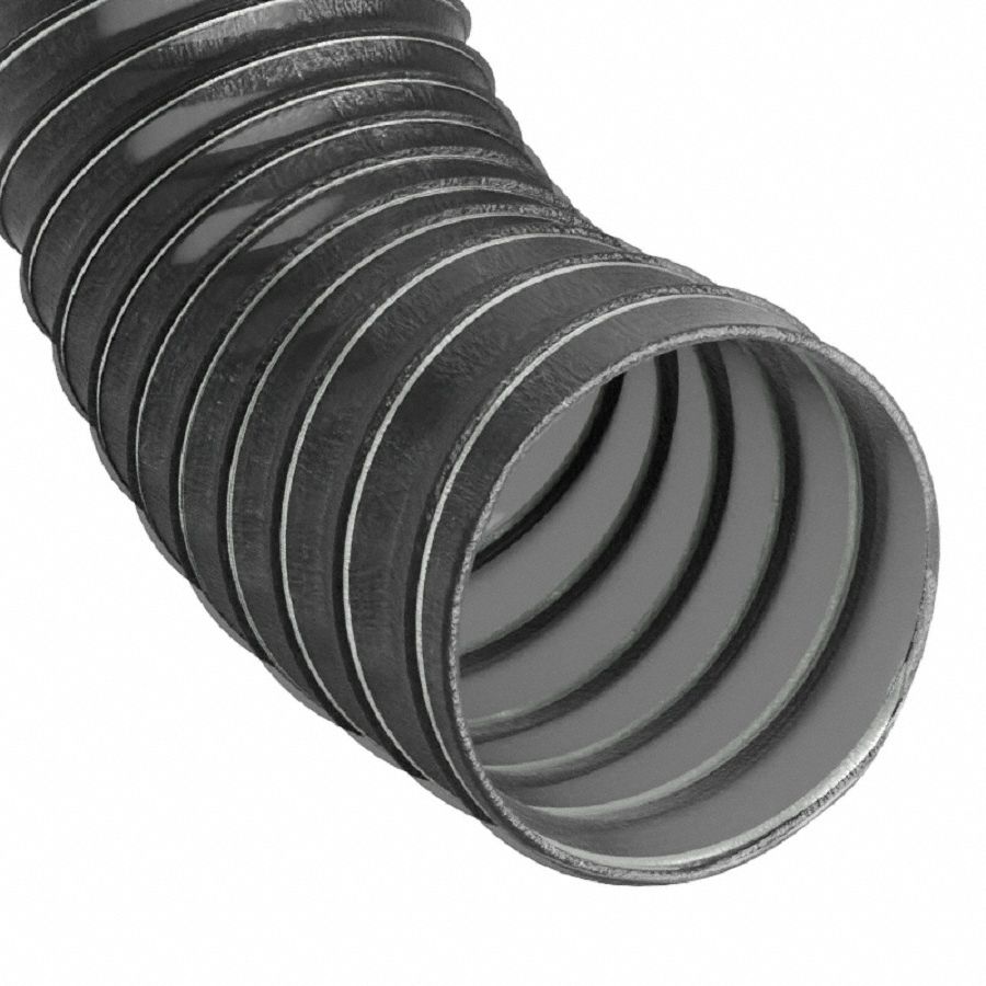 Ducting Hose: 10 in Hose Inside Dia., 25 ft Hose Lg, 11.2 in Bend Radius, Black