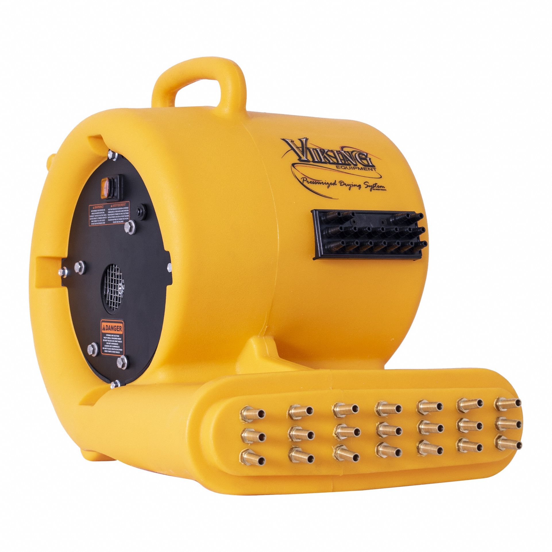 Portable Blower: 92 cfm, Fixed Frame, 1 Speeds, 115V AC, 25 ft Cord, Yellow, Horizontal and Vertical