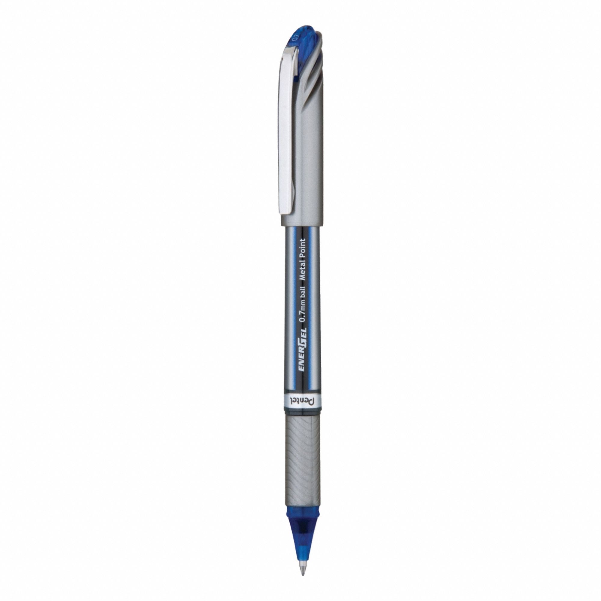 Pen Set: EnerGel NV®, Blue, 0.7 mm, Capped, Blue, Plastic, Cushion Included, Medium, 12 PK