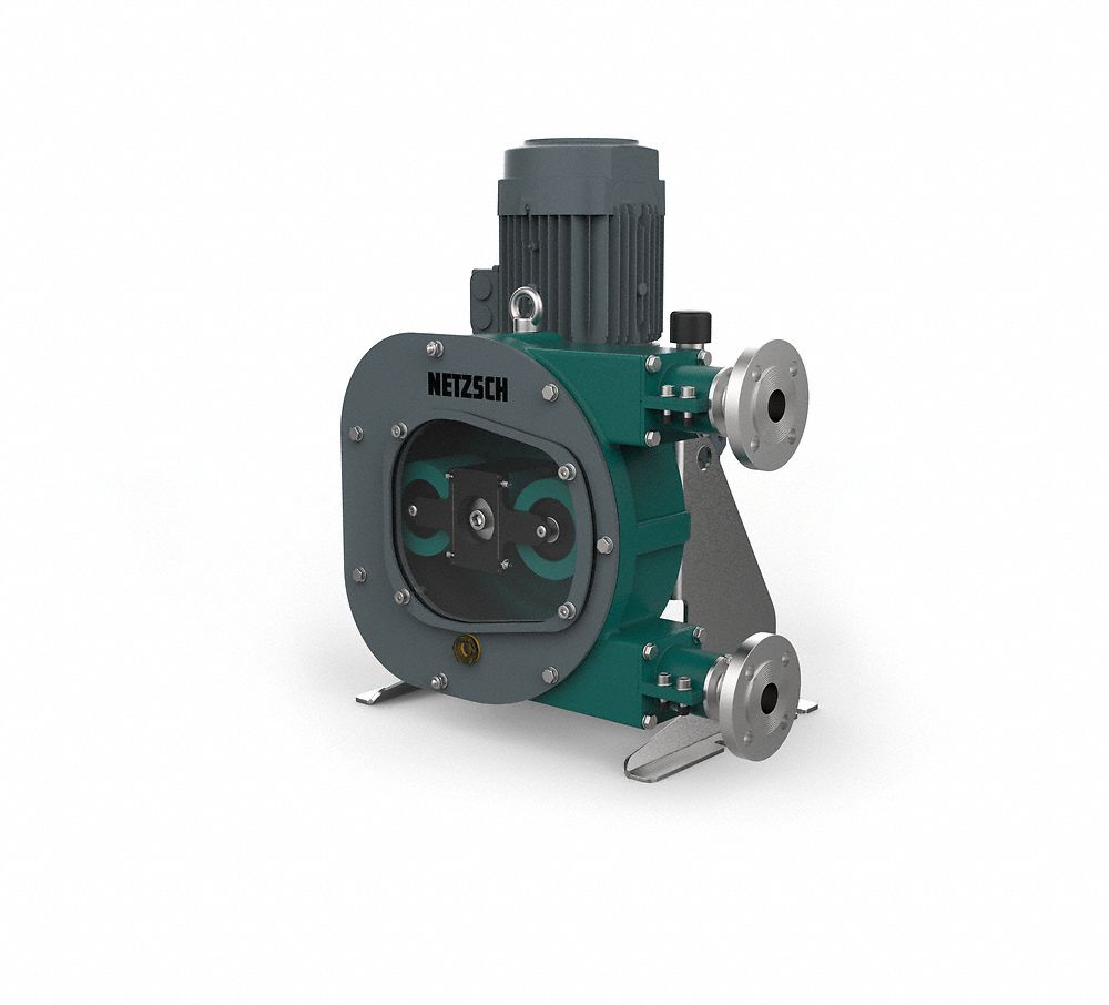 Hose Pump: Three Ph, 1/2 hp, Rubber Hose, 16 mm Hose Dia, 1.28 gpm Max. Flow Rate, ¾" MNPT