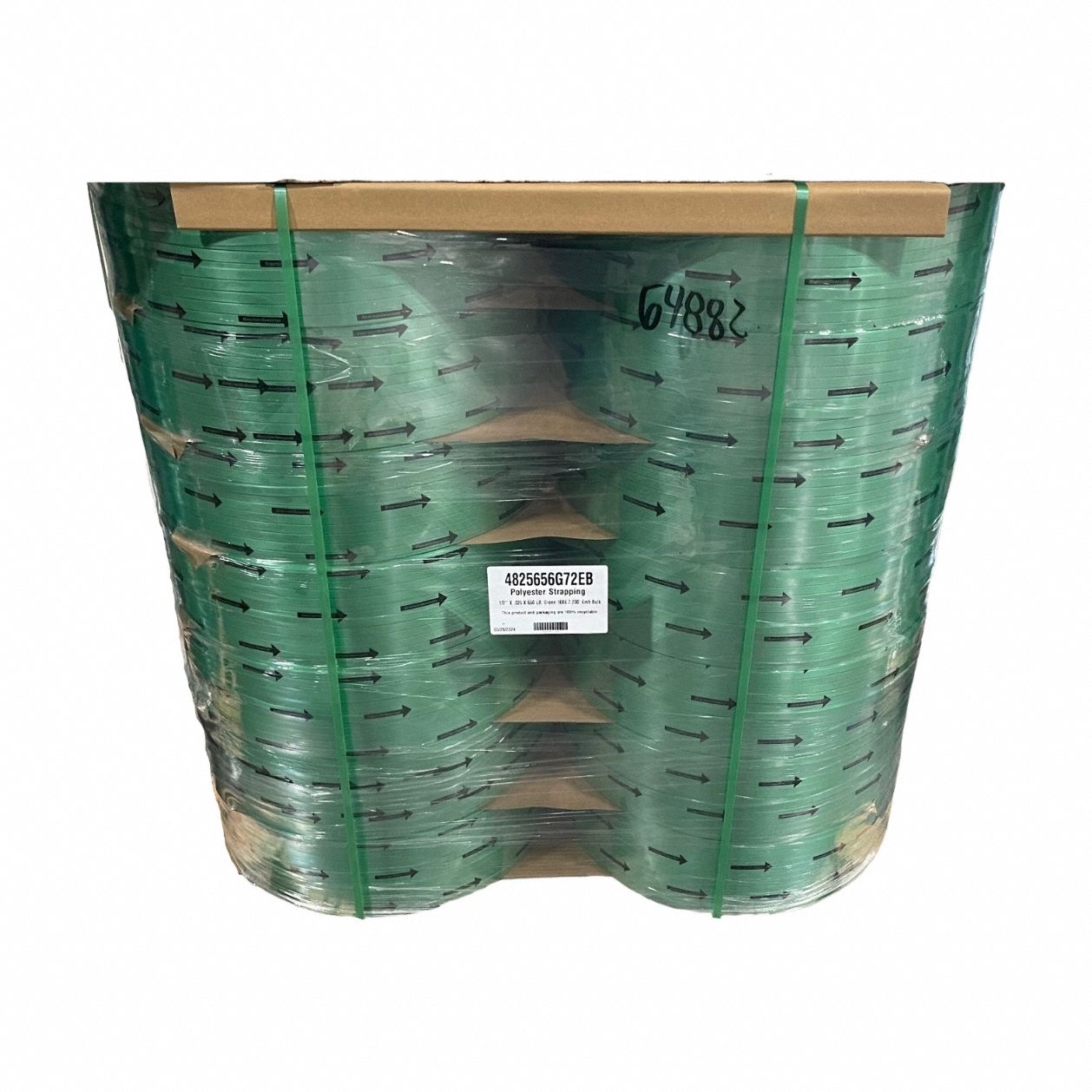 Plastic Strapping: 1/2 in Strapping Wd, 0.025 in Thick, 650 lb Break Strength, 28 PK