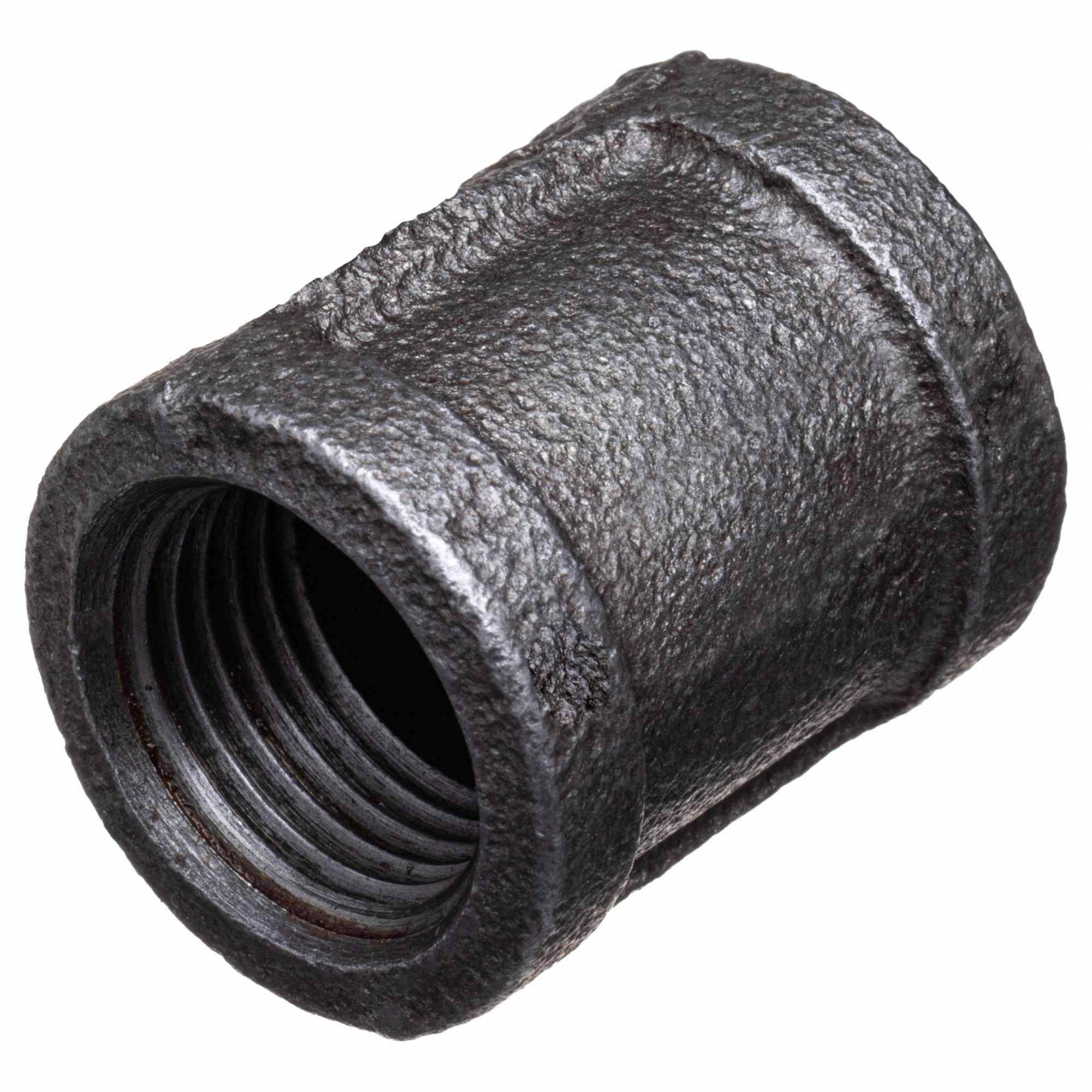 Malleable Iron, 1/4 in x 1 in Fitting Pipe Size, BlackCoated Malleable
