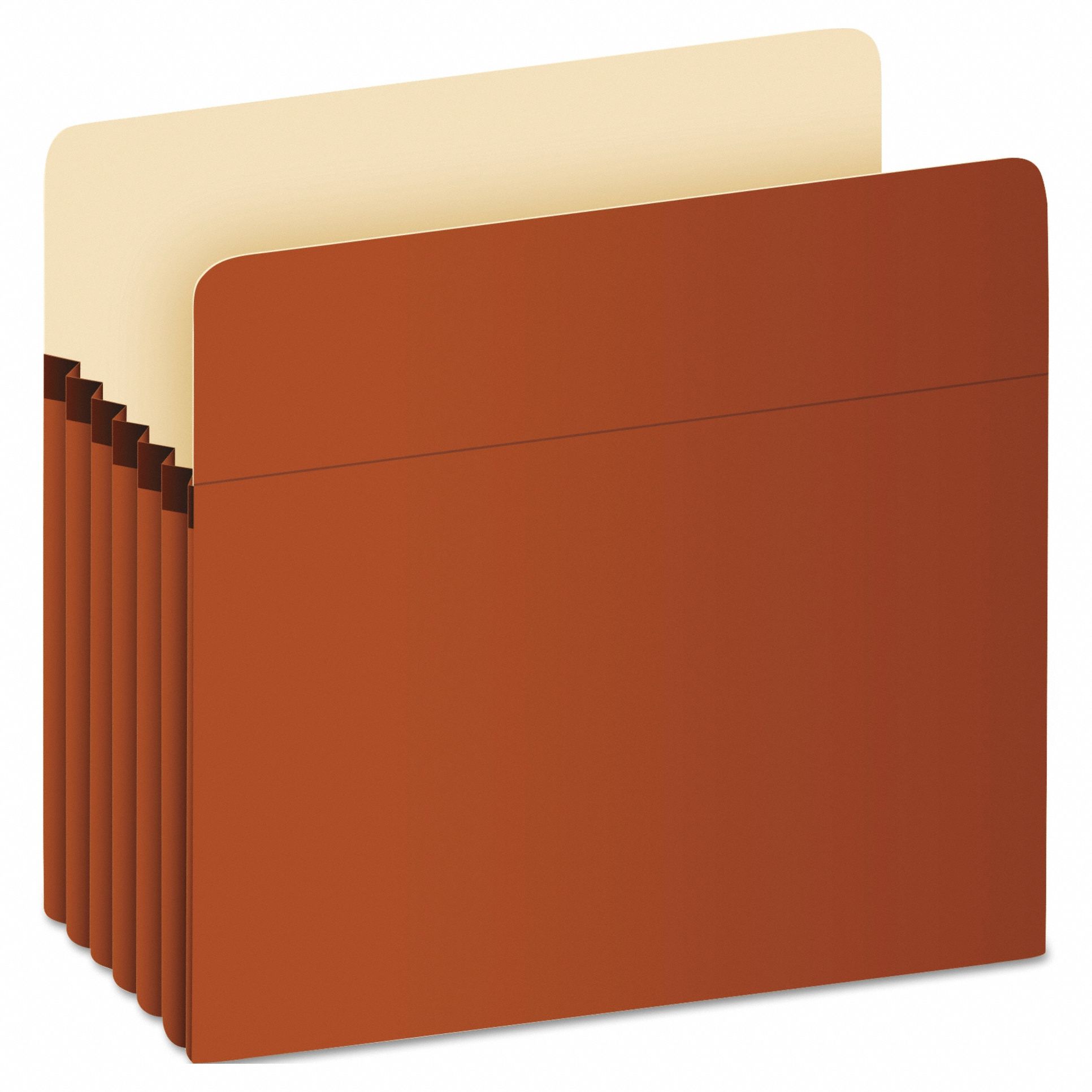 Expandable File Pocket, Red, 9 3/4" H