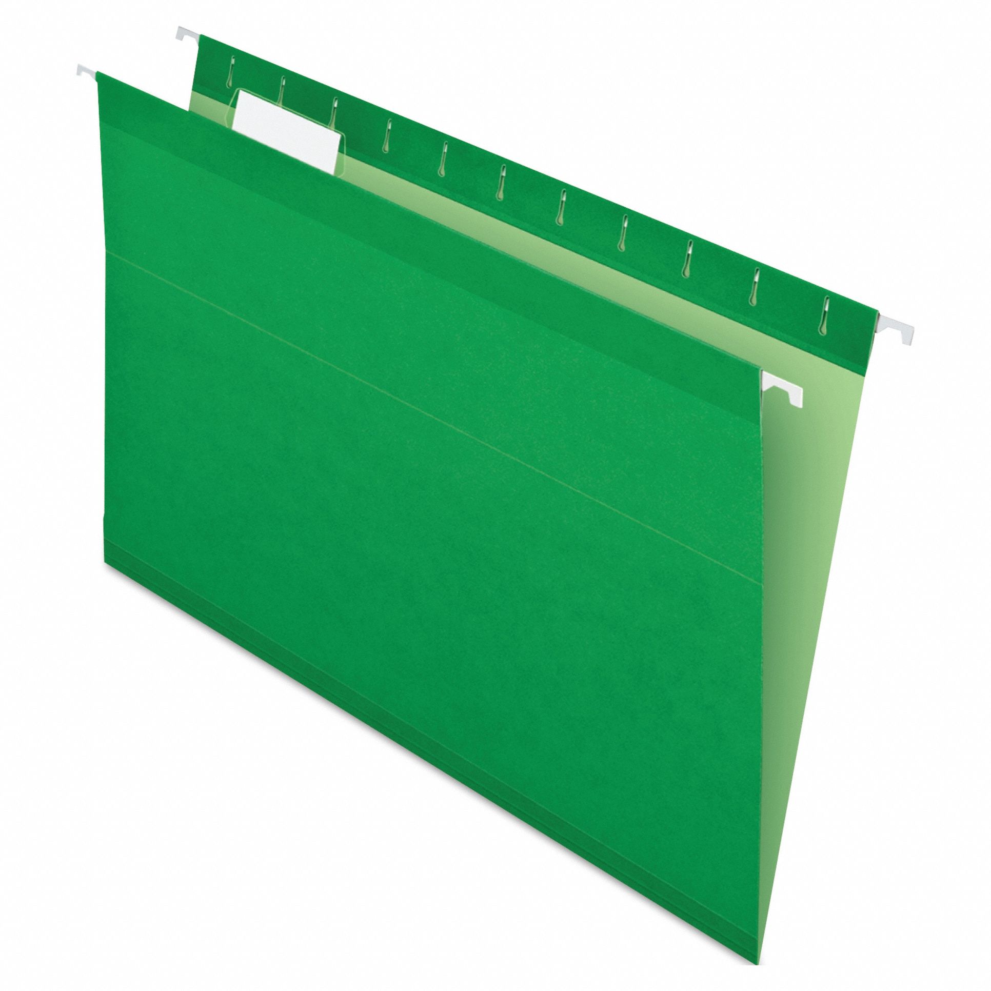 Hanging File Folders: 8 1/2 in Ht, 14 in Wd, 11 Pt. Stock, 3/4 in Expanded Dp, 25 PK