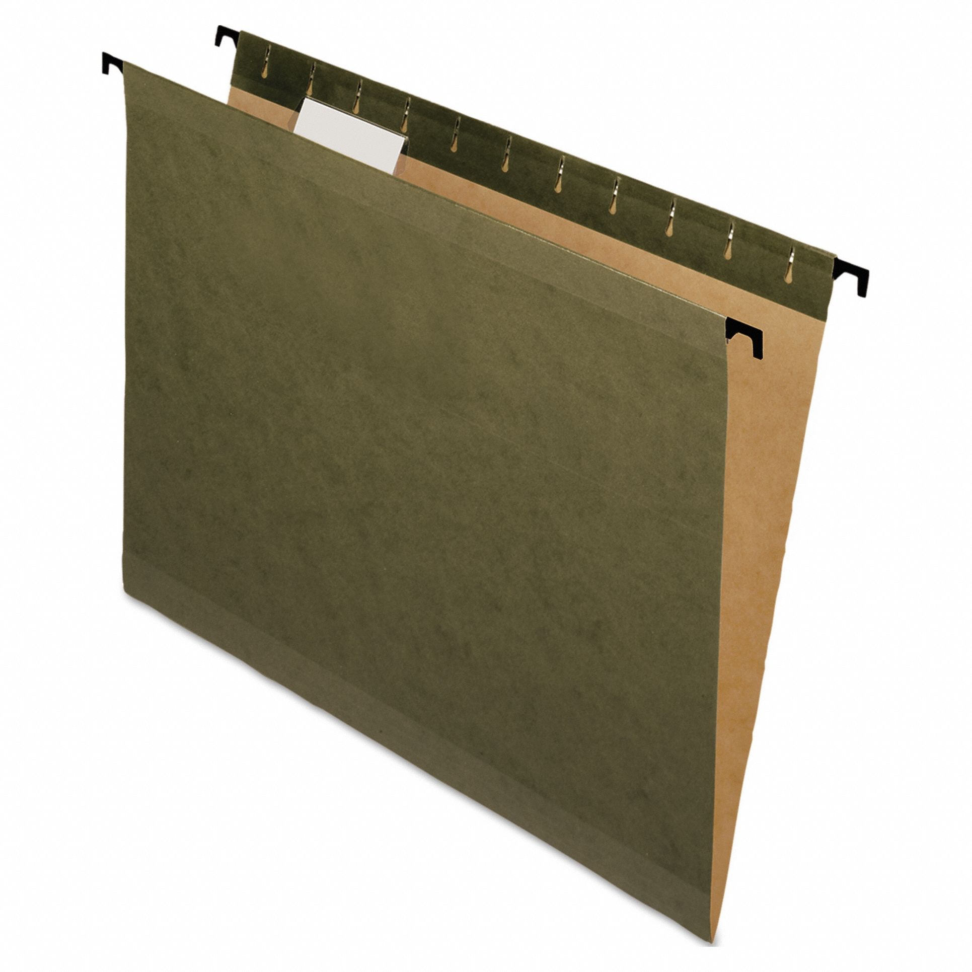Hanging File Folders: 8 1/2 in Ht, 11 in Wd, 11 Pt. Stock, 3/4 in Expanded Dp, 20 PK