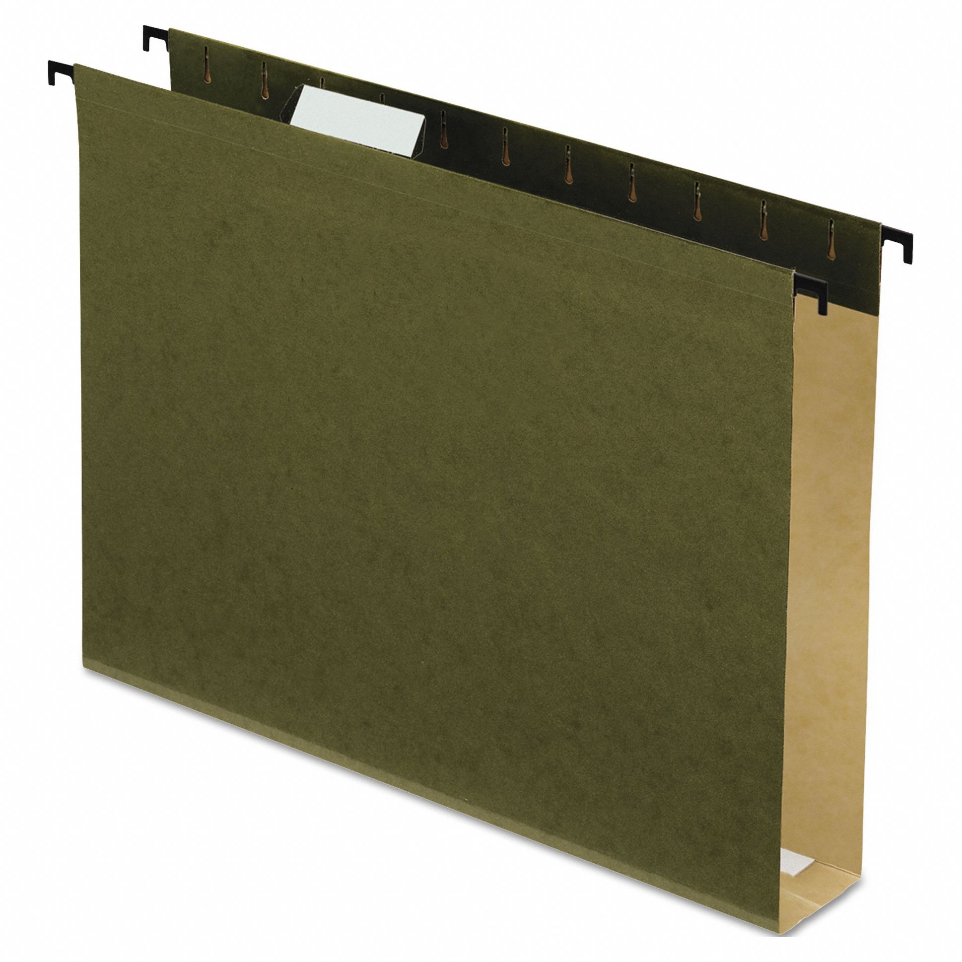 Hanging File Folders: 8 1/2 in Ht, 11 in Wd, 11 Pt. Stock, 2 in Expanded Dp, 20 PK