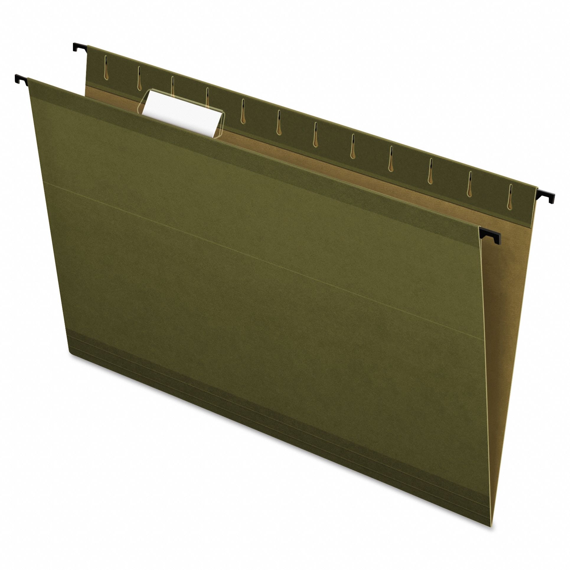 Hanging File Folders: 8 1/2 in Ht, 14 in Wd, 11 Pt. Stock, 3/4 in Expanded Dp, 20 PK