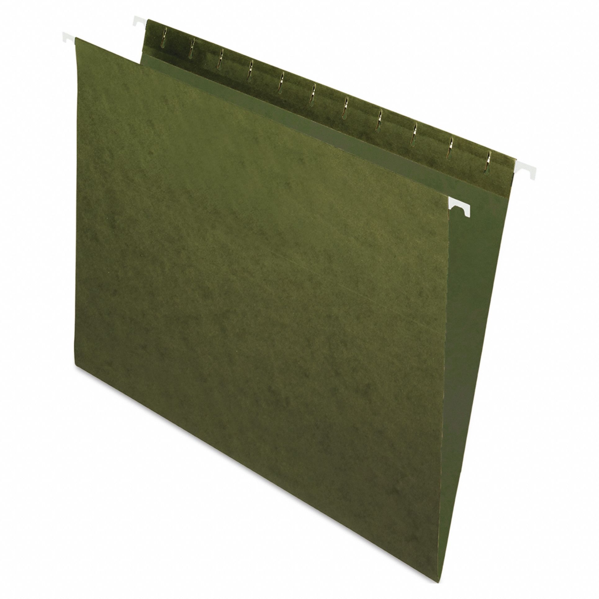 Hanging File Folders: 8 1/2 in Ht, 11 in Wd, 11 Pt. Stock, 3/4 in Expanded Dp, 25 PK