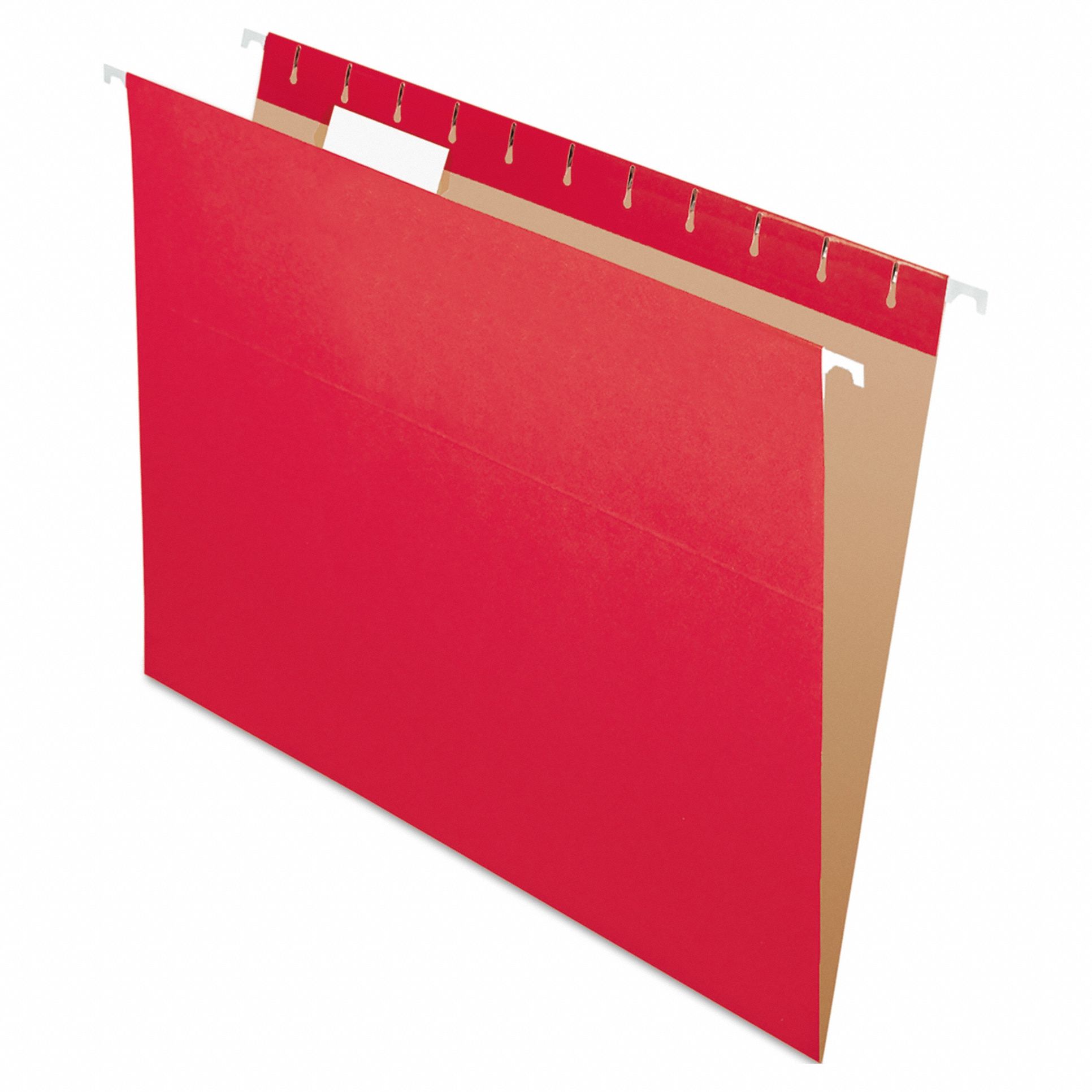 Hanging File Folders: 8 1/2 in Ht, 11 in Wd, 11 Pt. Stock, 3/4 in Expanded Dp, 25 PK
