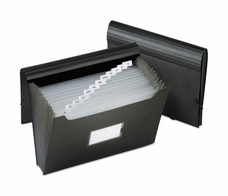 APPROVED VENDOR Archivero Expandible,Negro,Polipropileno - 23K586 ...