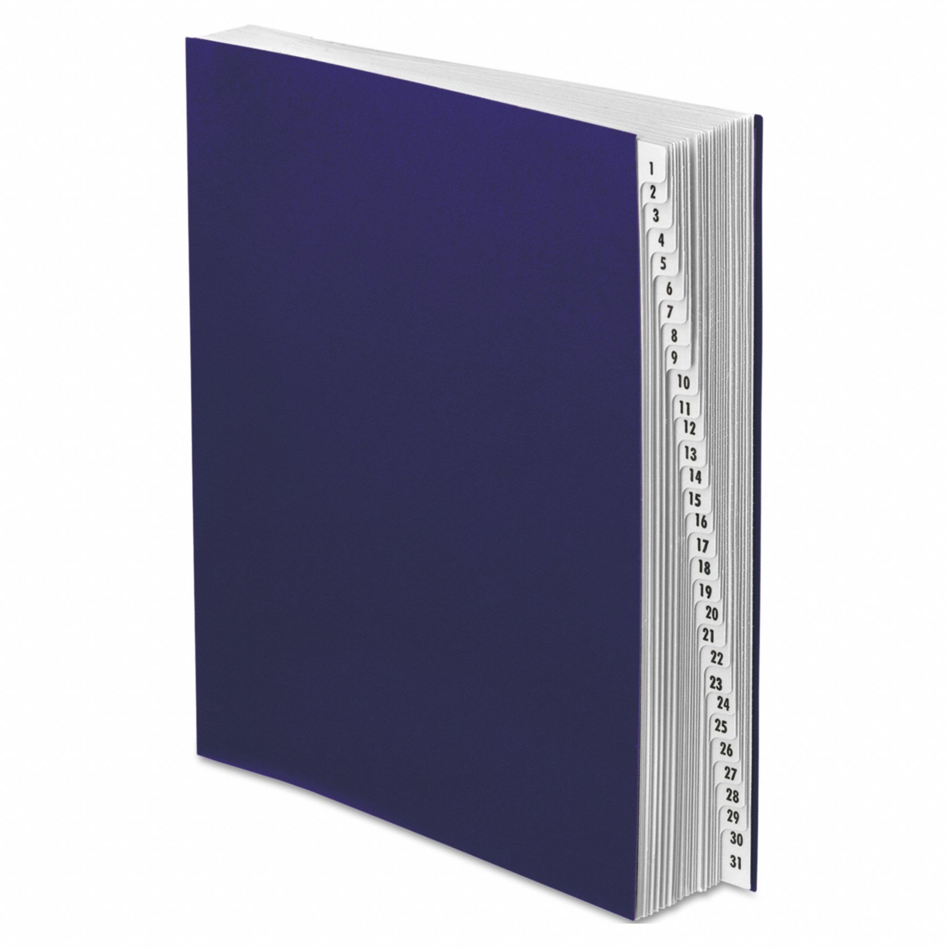 Expandable Desk File: 9 1/2 in Ht, 10 3/4 in Wd, Acrylic Coated Pressboard, Blue