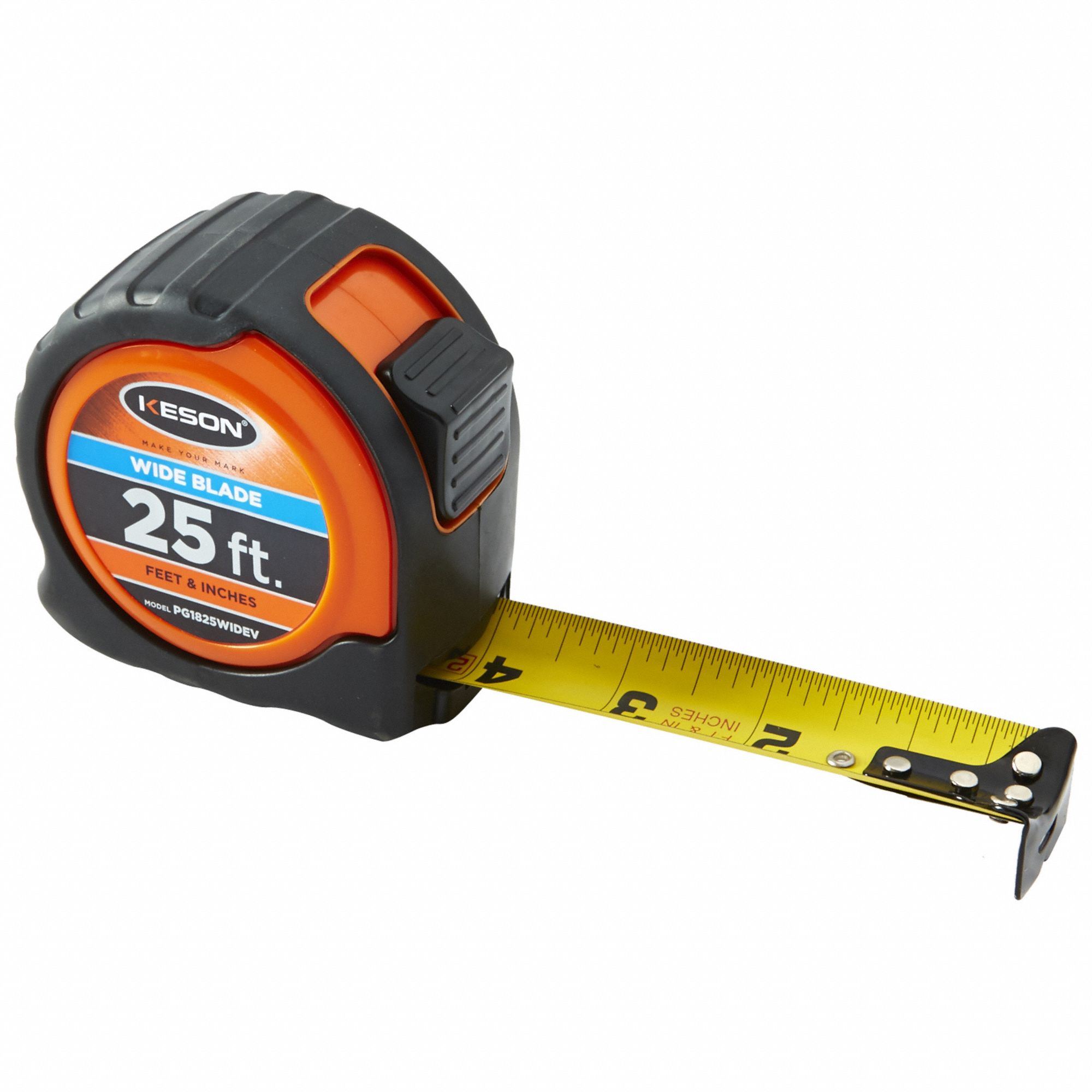 Tape Measure 1-3/16Inx25 ft Orange/Black