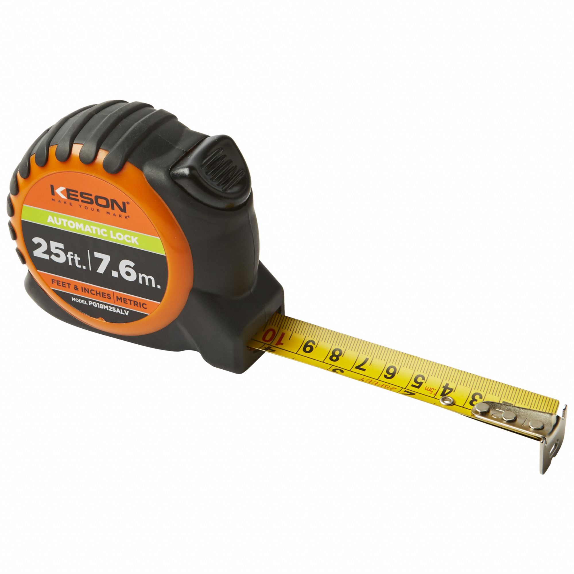 TAPE MEASURE,25 FT L,1 IN W,STEEL