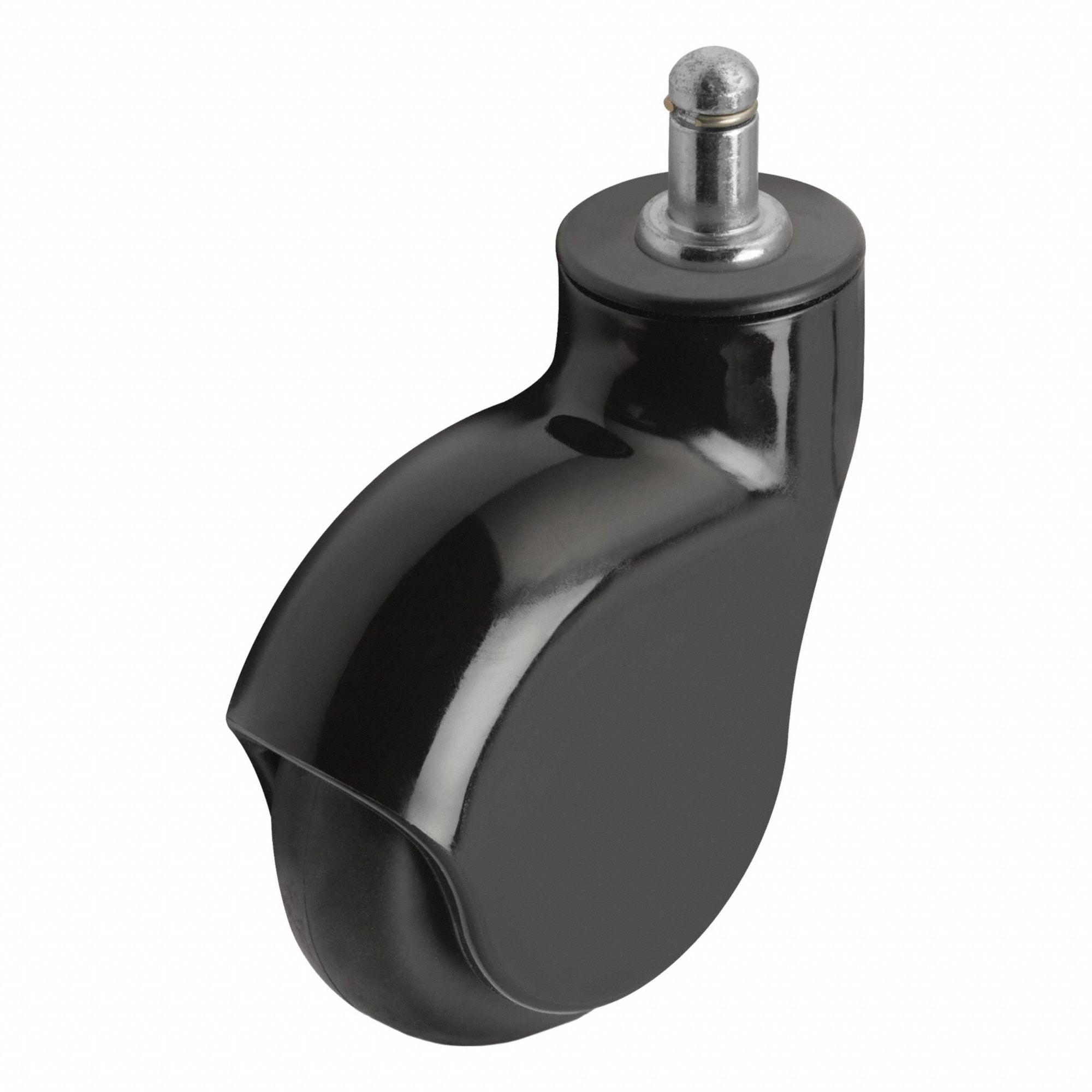 Plate Casters: Swivel, No Brake, 3 in Wheel Dia., 1 in Wheel Wd, 4 in Mounting Ht, Rubber