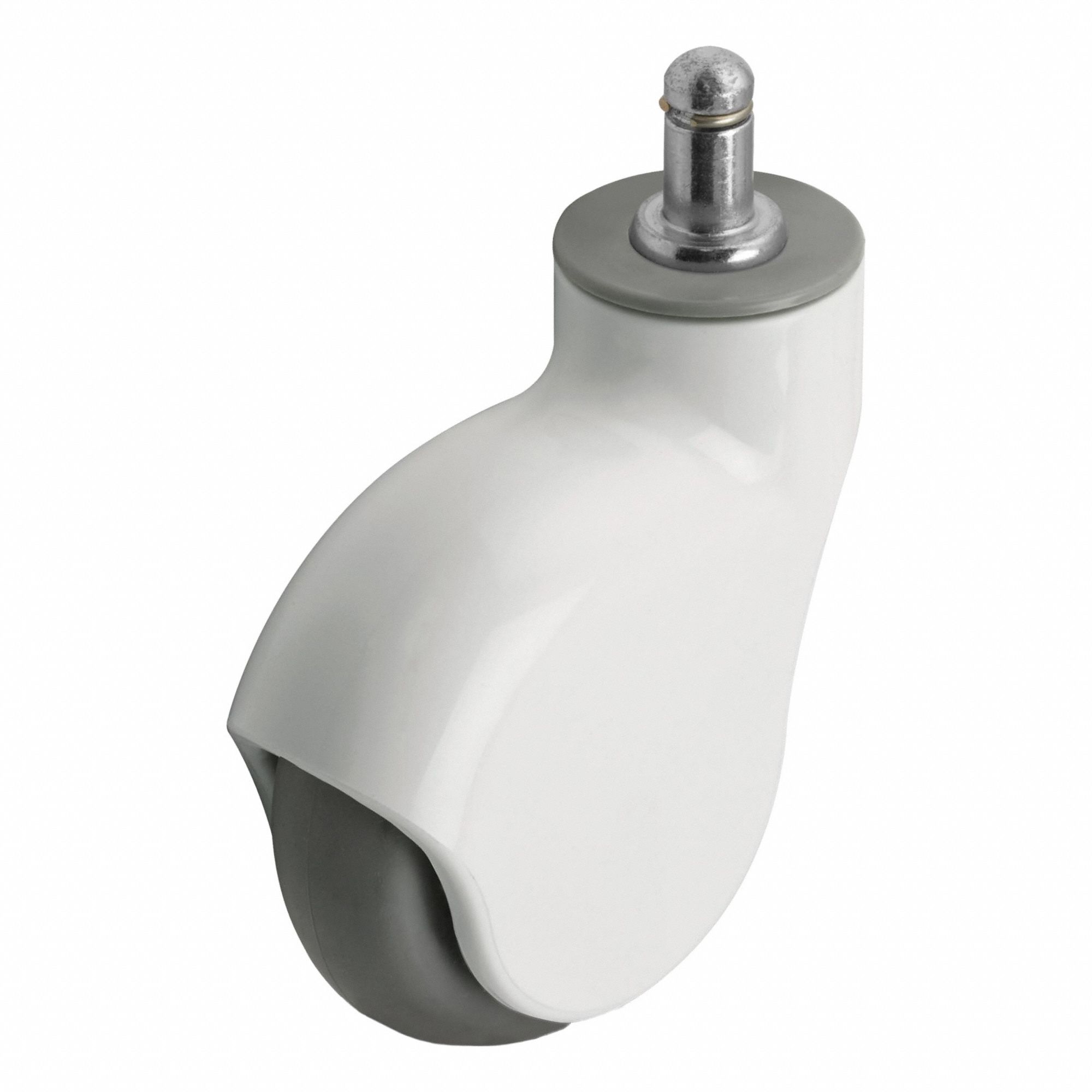 Plate Casters: Swivel, No Brake, 3 in Wheel Dia., 1 in Wheel Wd, 4 in Mounting Ht, Rubber