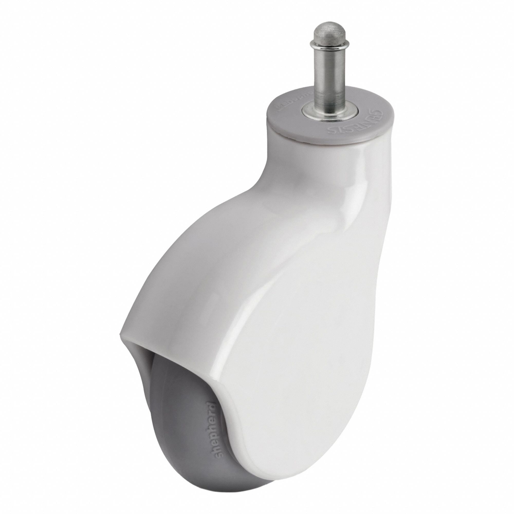 Plate Casters: Swivel, No Brake, 4 in Wheel Dia., 1 1/4 in Wheel Wd, 5 3/8 in Mounting Ht