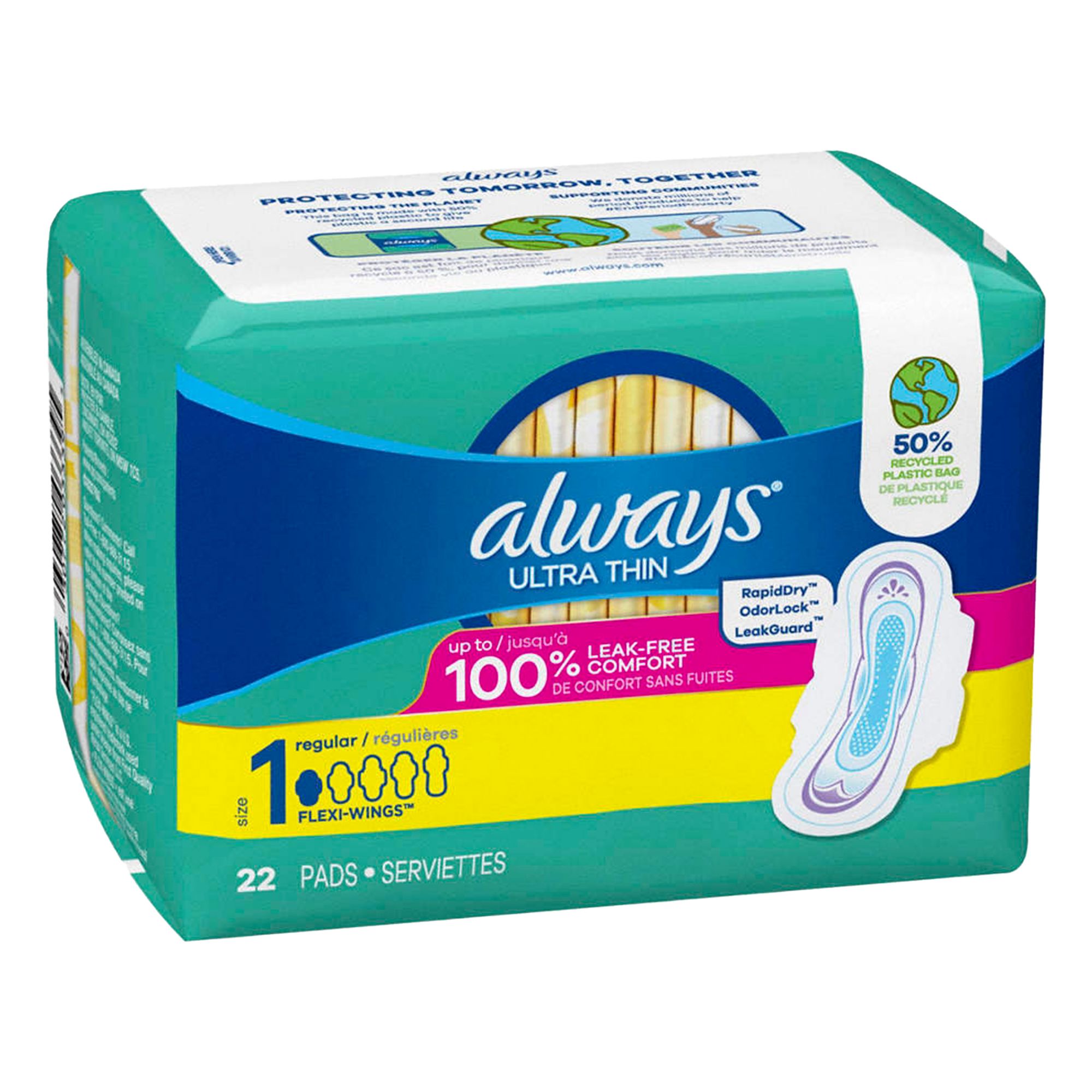 SANITARY NAPKIN,11-15/16 IN L,CA6