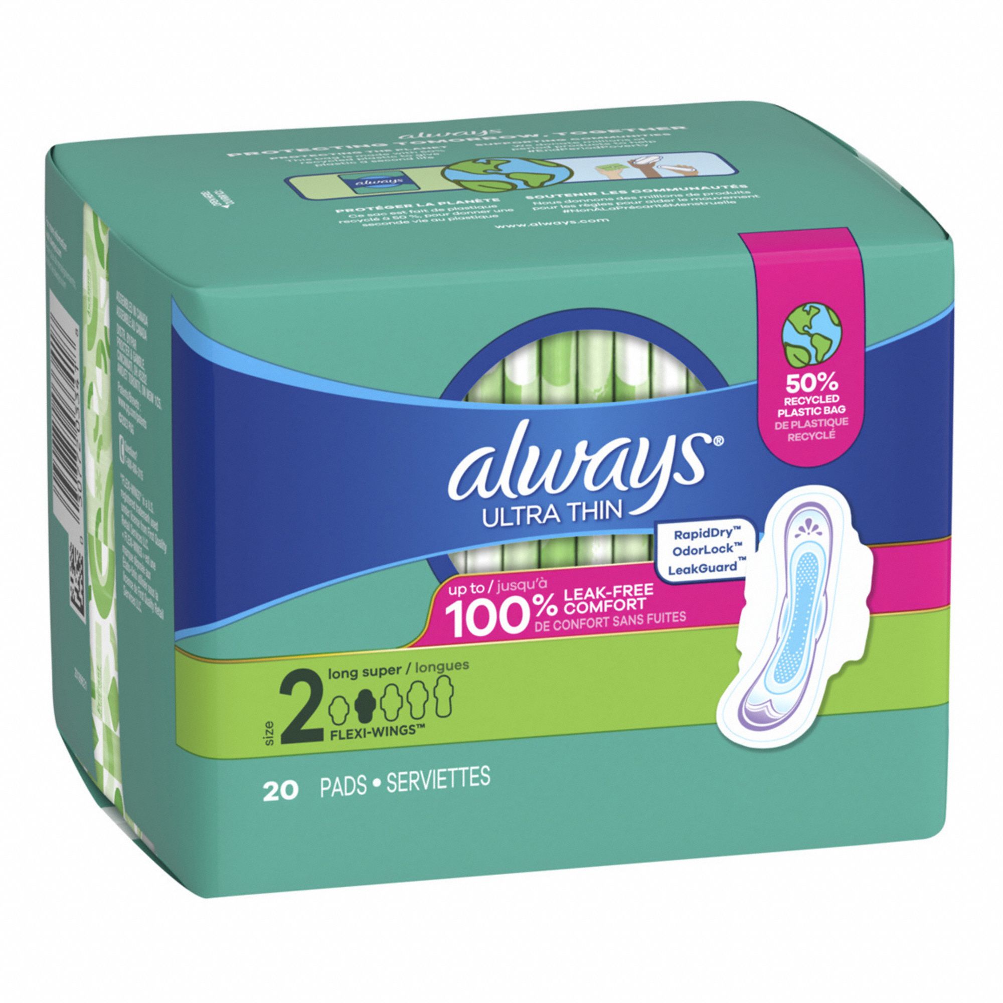 SANITARY NAPKIN,13-5/64 IN L,CA6