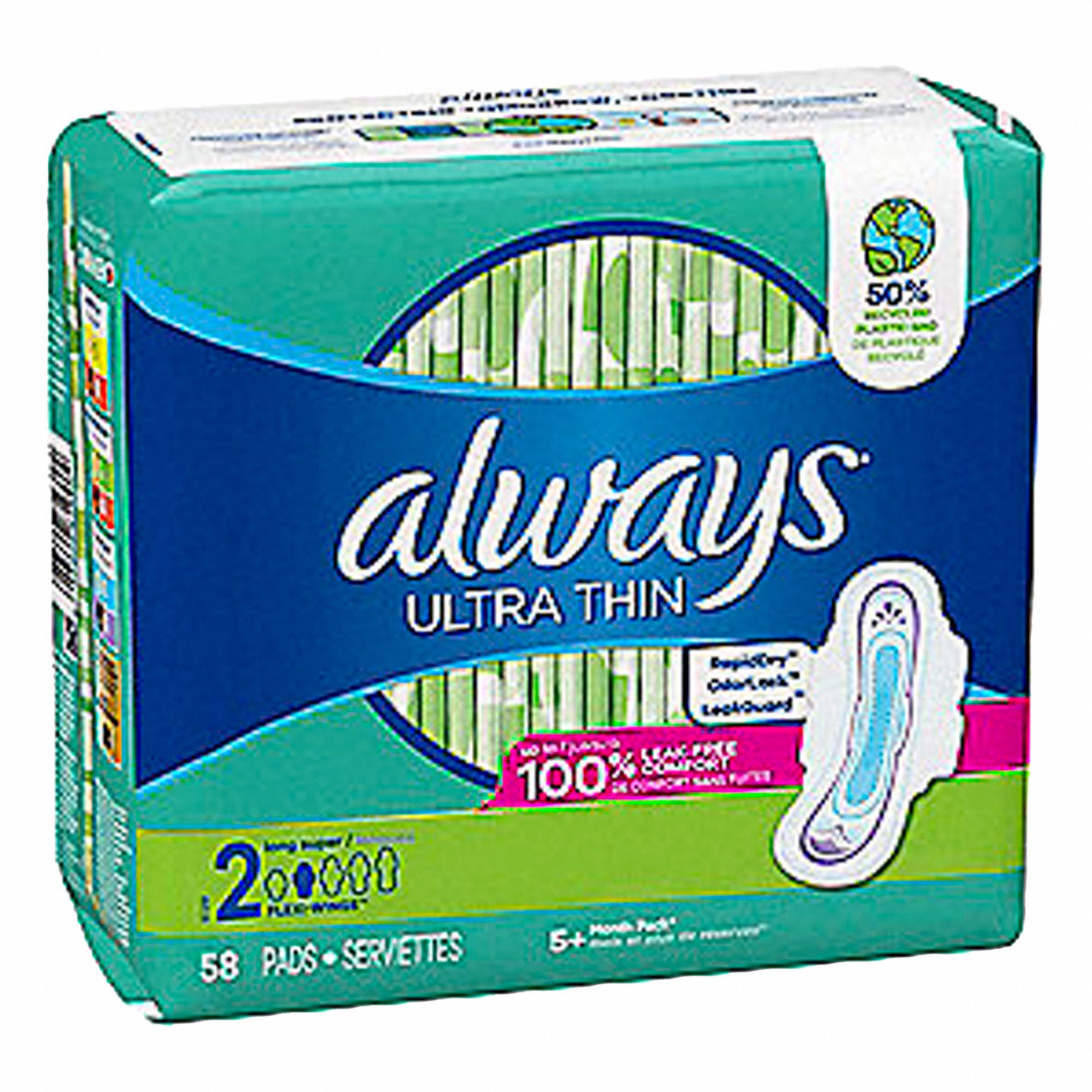 SANITARY NAPKIN,12-13/32 IN L,CA3