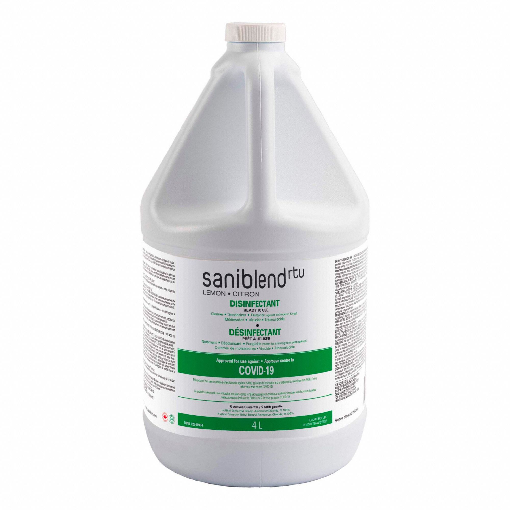 RTU LEMON DEODORIZER DISINFECTANT,CA4