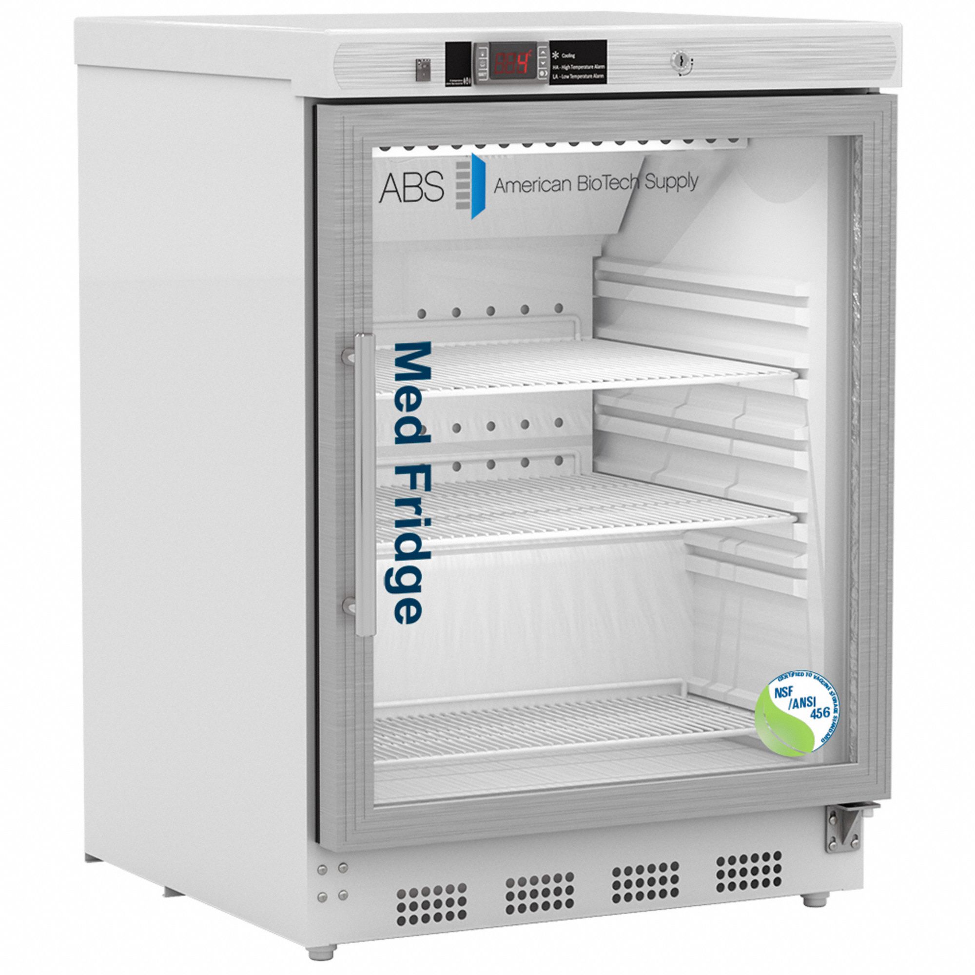 Refrigerator: 4.6 cu ft, Undercounter, 1°C to 10°C, 26 in Overall Dp, R-600a