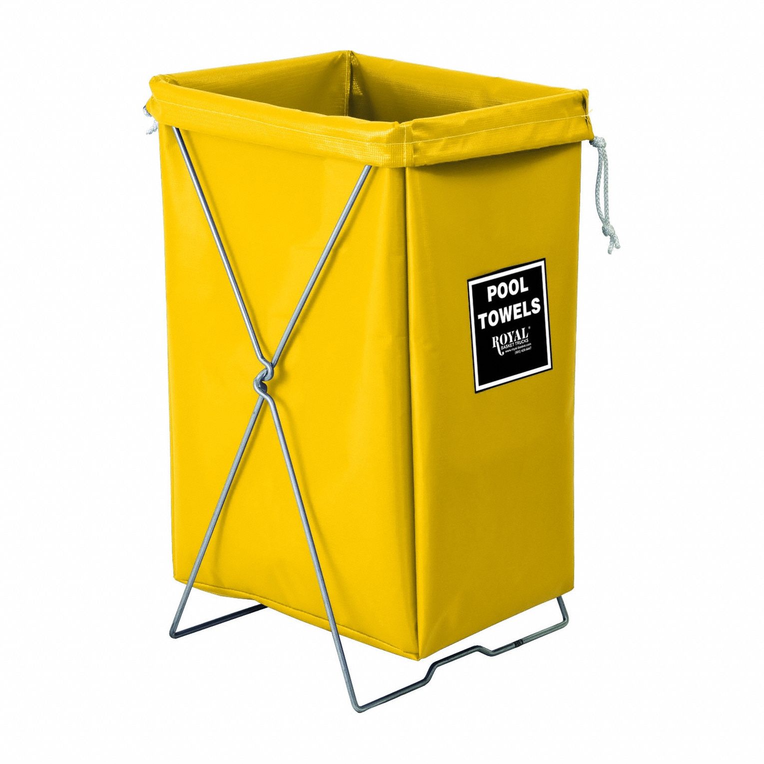 Hamper: Vinyl Liner, Yellow, 4.2 cu ft Total Volume, 100 lb Wt Capacity