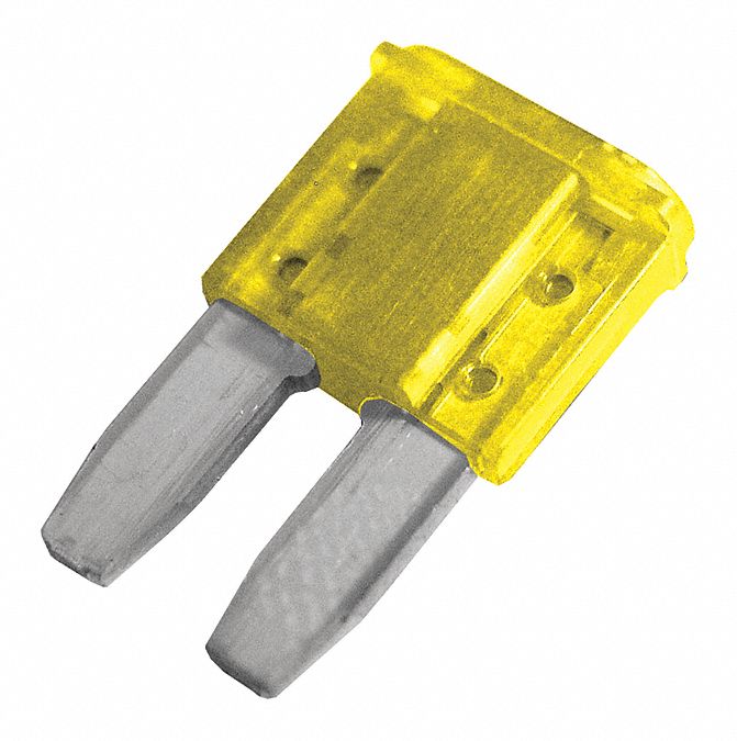 MICRO BLADE FUSE, 32 V DC, 20 AMPS, NYLON, YELLOW, 5 PK