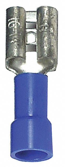 Q/DC FEMELLE,22-18 AWG,600V,BLEU,0,187 PO,CUIVRE (ALLIAGE 110),PQ 50