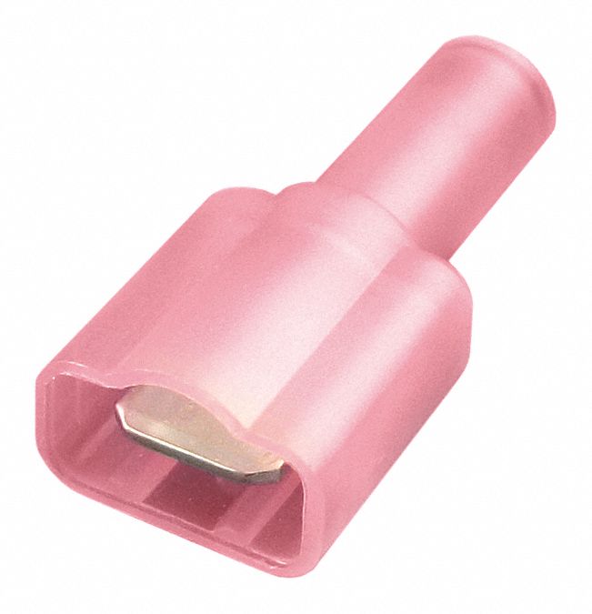 MALE Q/DCONNECT, 16-14 AWG, 600V, PINK, 0.250 IN, NYLON/COPPER, PK 1000