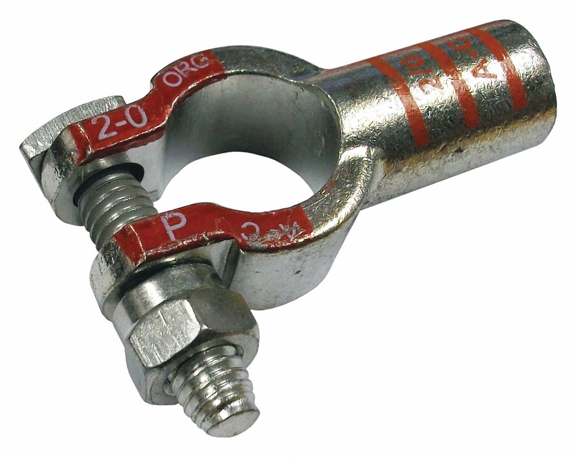 STRAIGHT BARREL BATTERY TERMINAL, 2/0 GAUGE, POSITIVE POLARITY, J-1811