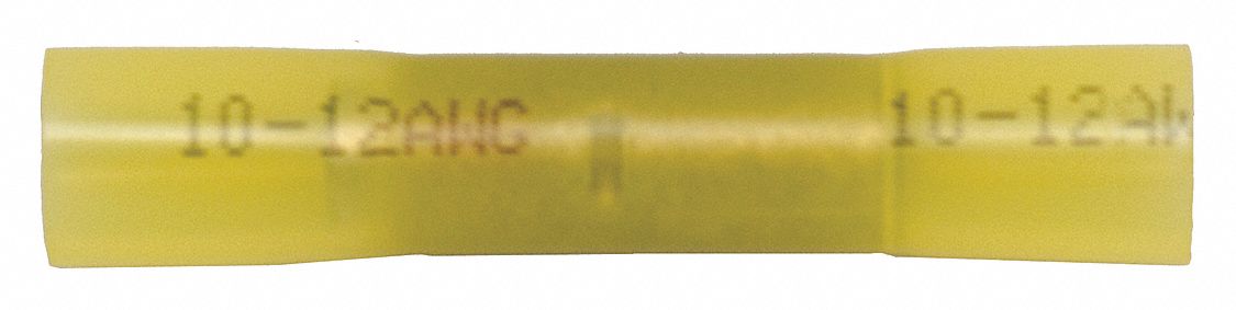 CONNECTEUR BOUT BOUT, THERMORÉTR, 600V, JNE, 1.6X0.030PO, DIA 0.250PO, CAL 12-10, CUIVRE, PQ 1000
