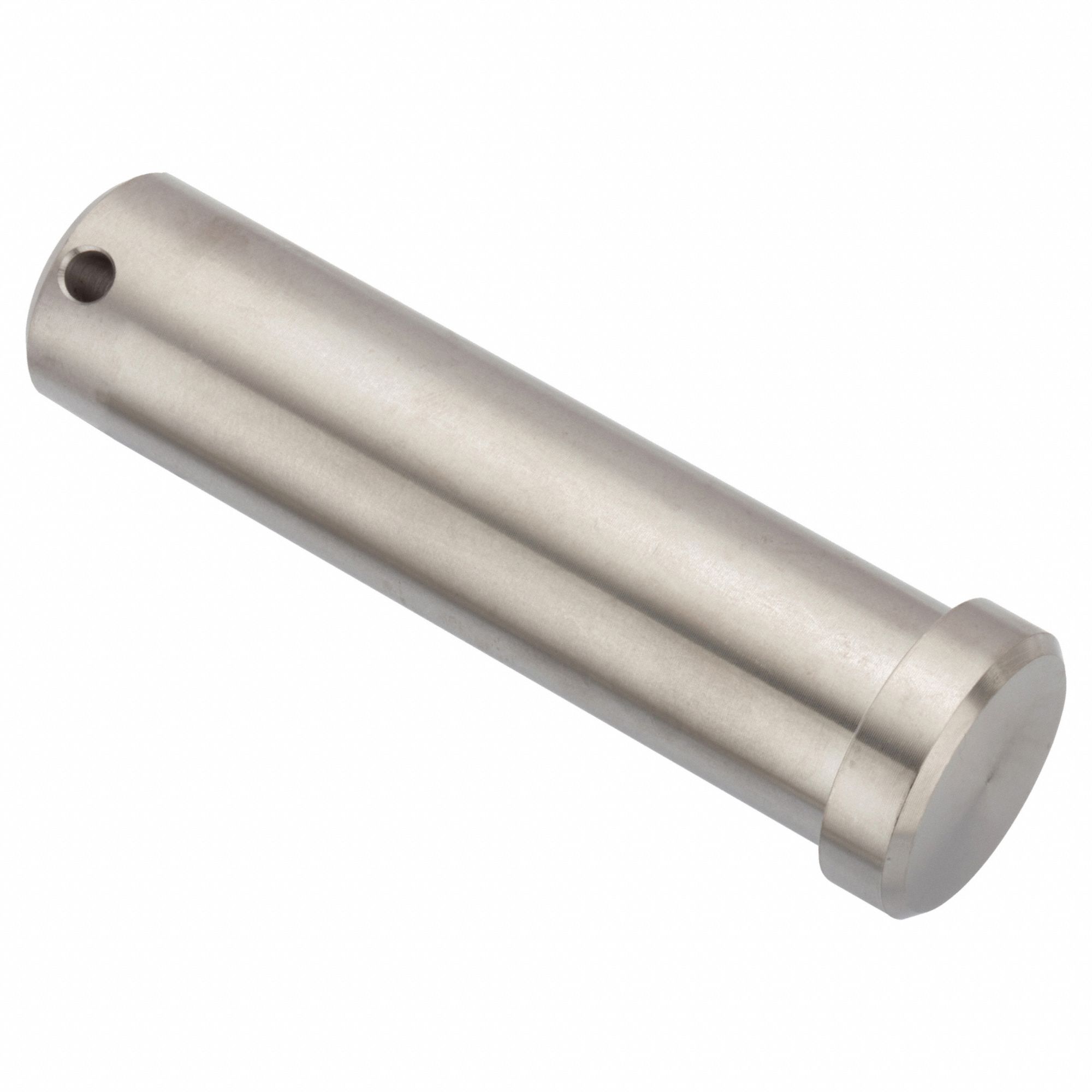 Clevis Pin: Inch, 1 in Pin Dia, 3 1/2 in Shank Lg, Precision Clevis Pin, Stainless Steel, 18-8
