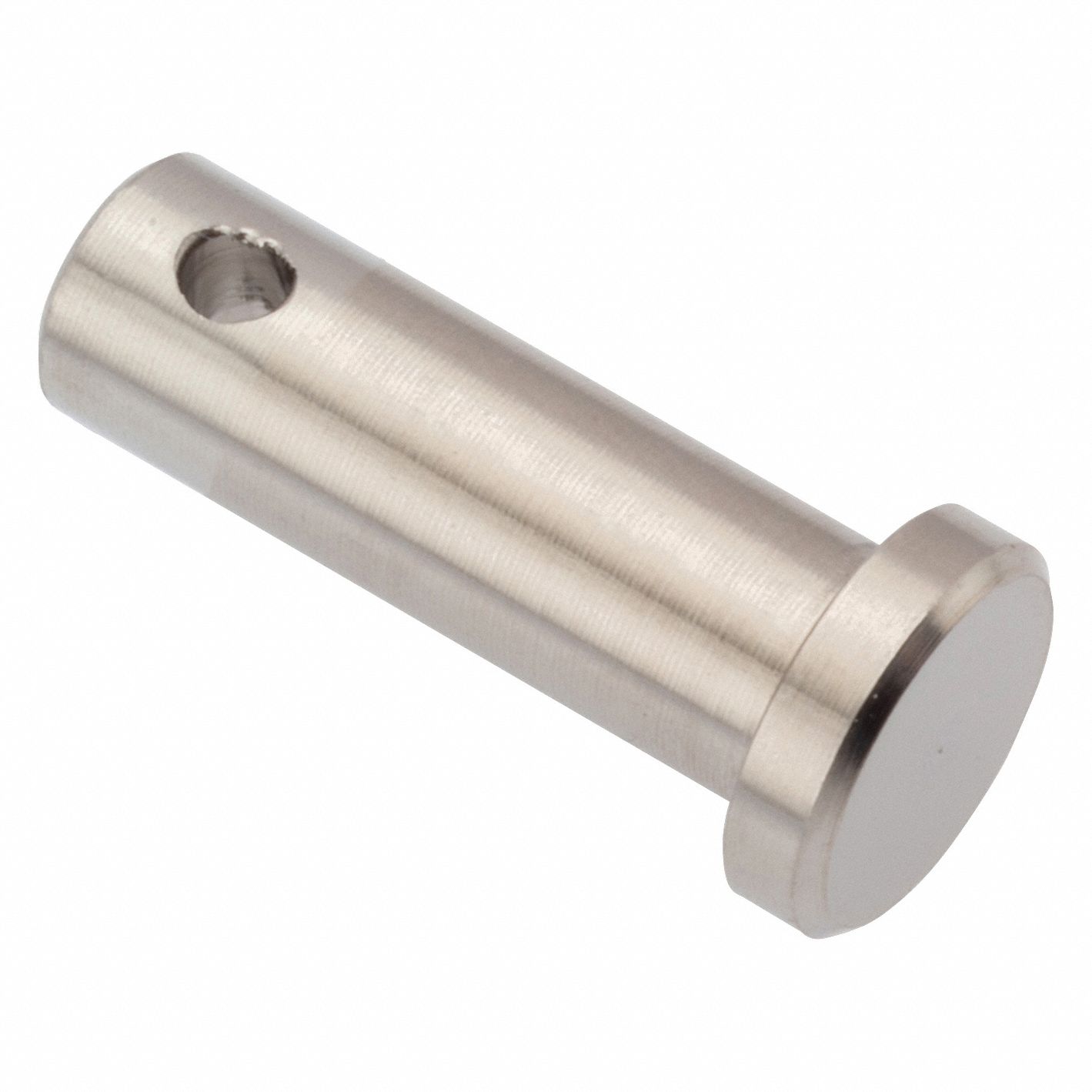 Clevis Pin: Inch, 1/4 in Pin Dia, 1/2 in Shank Lg, Precision Clevis Pin, Stainless Steel, 18-8