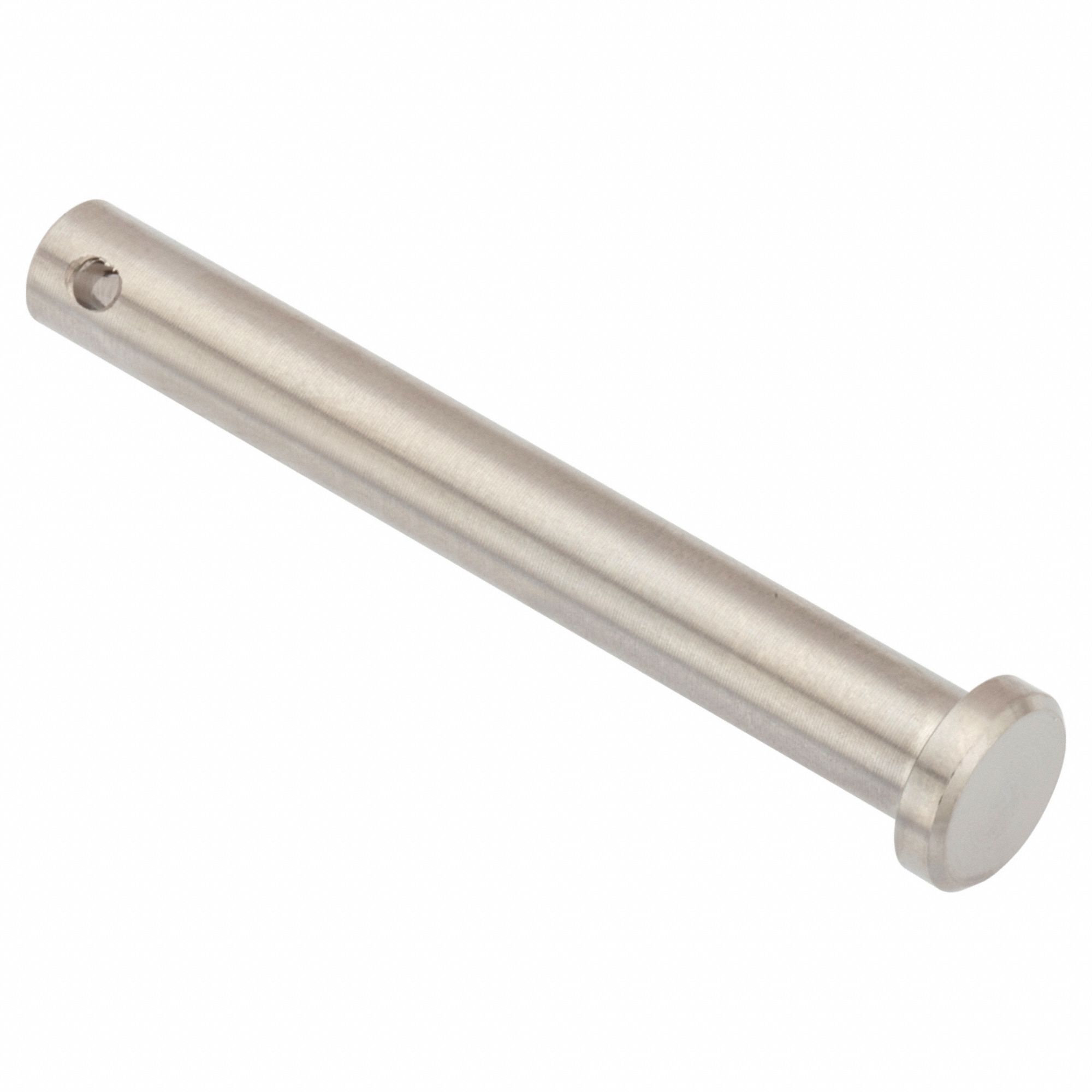 Clevis Pin: Inch, 1/4 in Pin Dia, 2 in Shank Lg, Precision Clevis Pin, Stainless Steel, 18-8, Plain