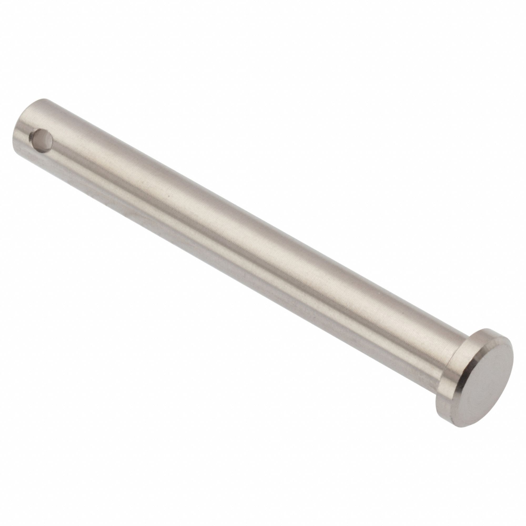 Clevis Pin: Inch, 1/4 in Pin Dia, 2 1/8 in Shank Lg, Precision Clevis Pin, Stainless Steel, 18-8