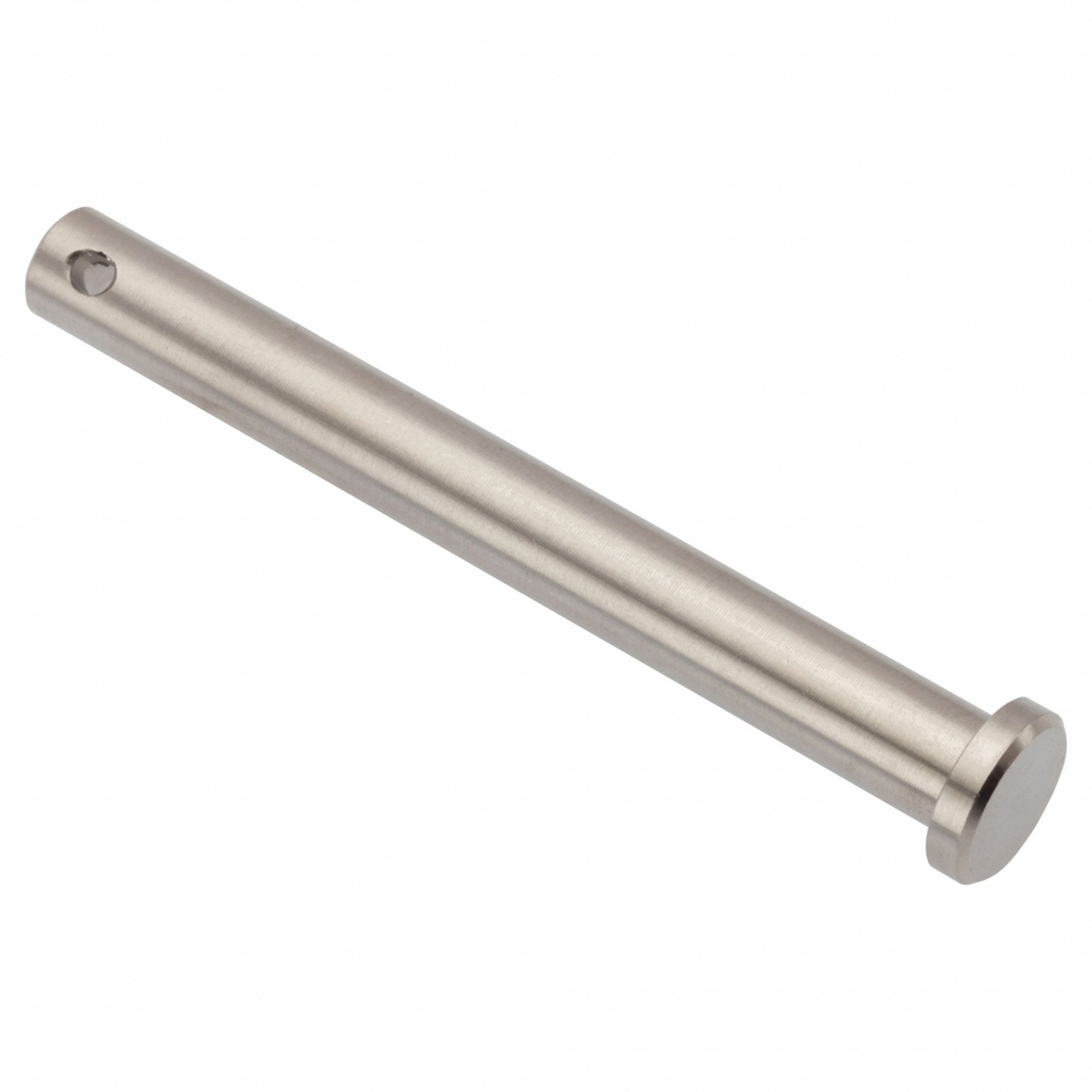Clevis Pin: Inch, 1/4 in Pin Dia, 2 1/4 in Shank Lg, Precision Clevis Pin, Stainless Steel, 18-8