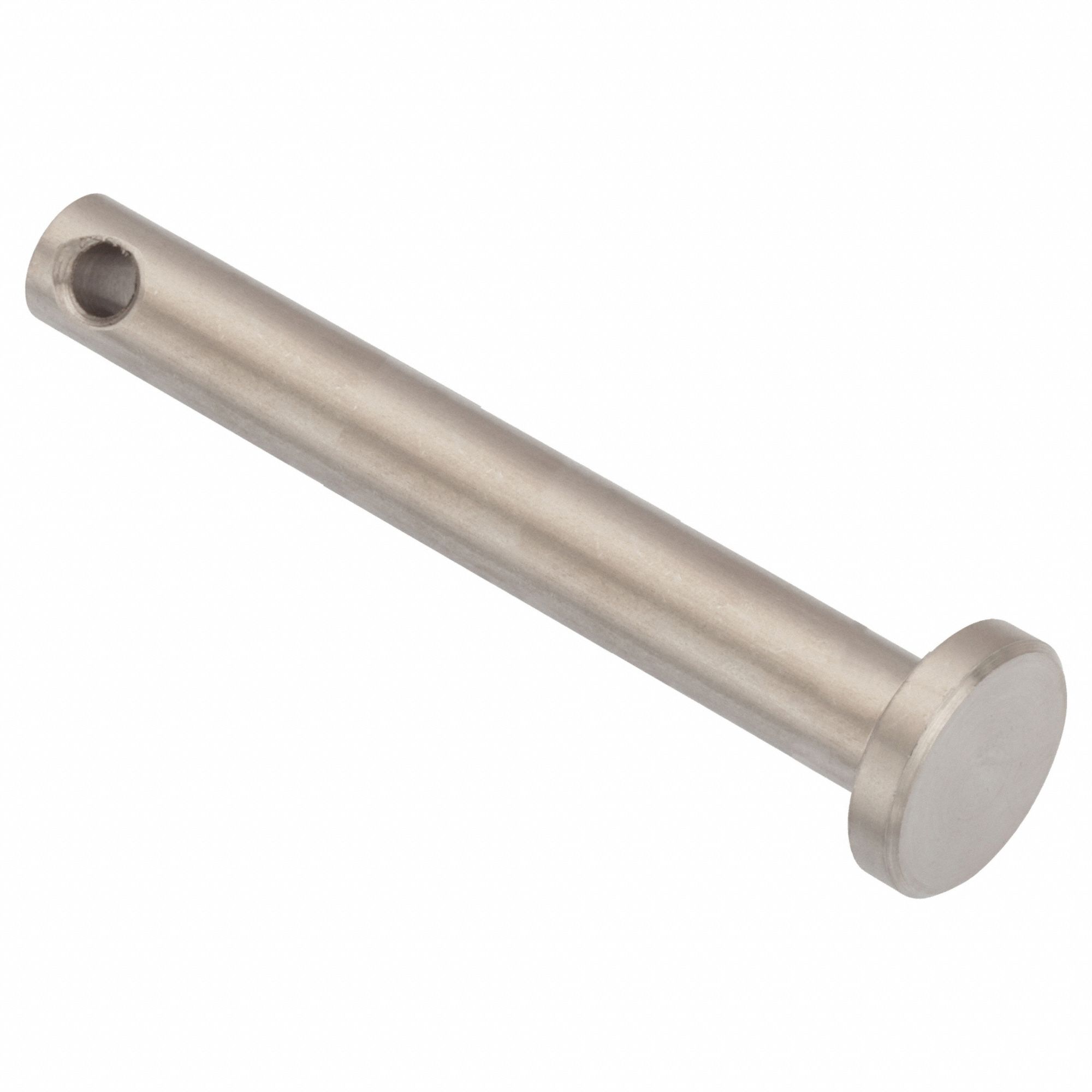 Clevis Pin: Inch, 3/16 in Pin Dia, 1 in Shank Lg, Precision Clevis Pin, Stainless Steel, 18-8, Plain