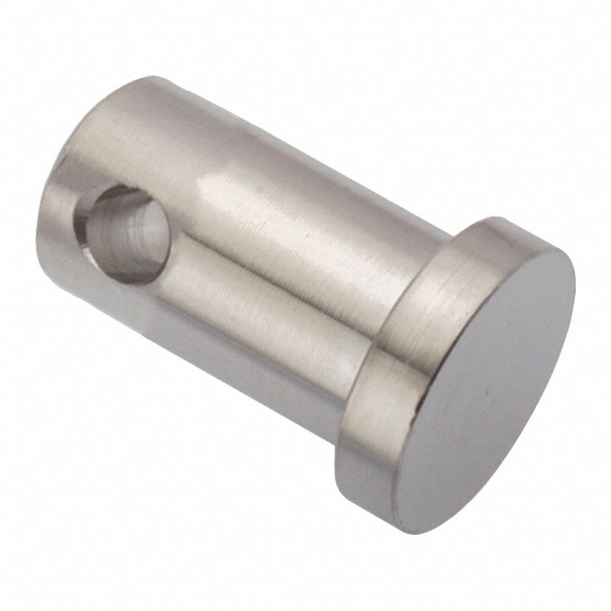 Clevis Pin: Inch, 3/8 in Pin Dia, 3/4 in Shank Lg, Precision Clevis Pin, Stainless Steel, 18-8