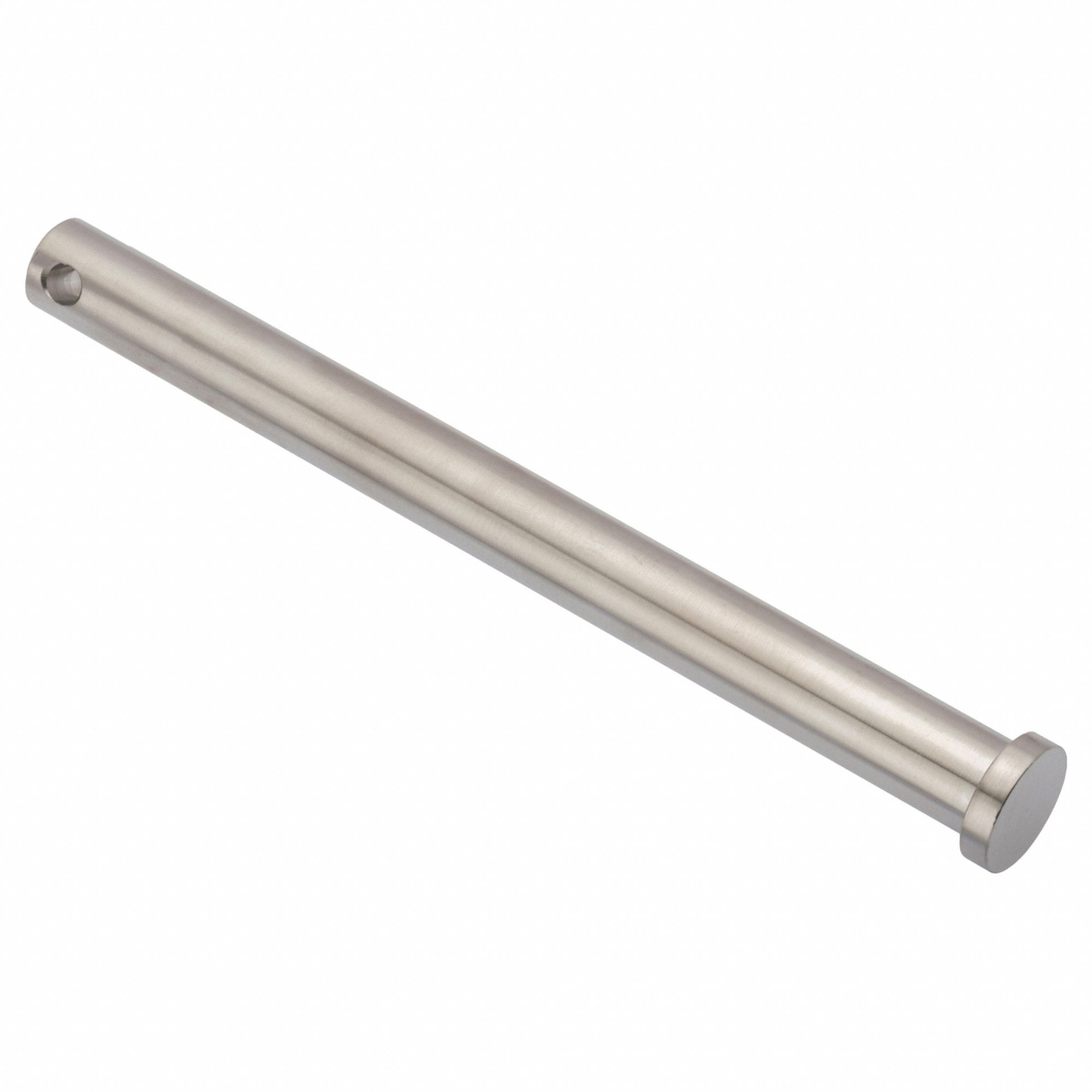 Clevis Pin: Inch, 3/8 in Pin Dia, 4 1/2 in Shank Lg, Precision Clevis Pin, Stainless Steel, 18-8