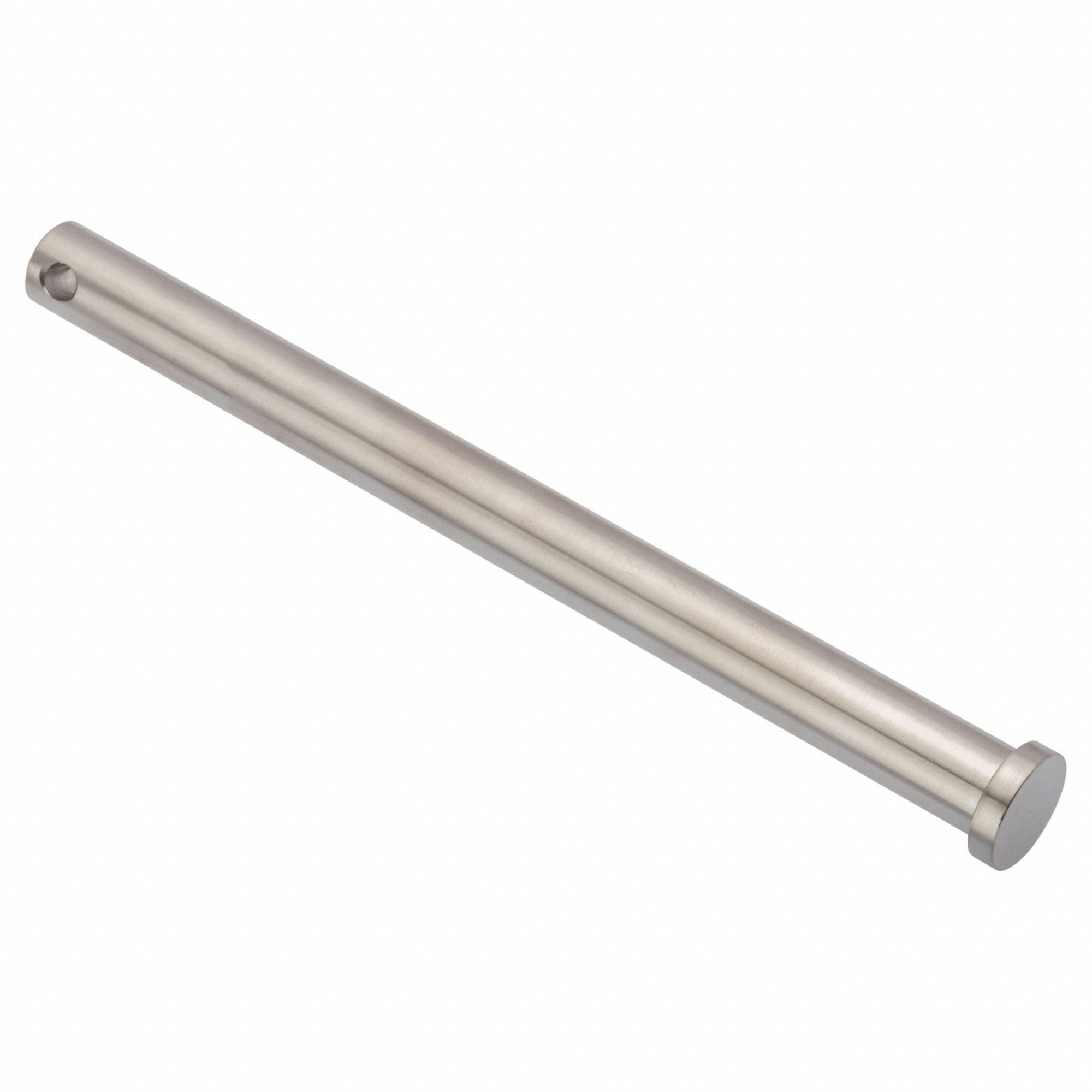 Clevis Pin: Inch, 3/8 in Pin Dia, 5 in Shank Lg, Precision Clevis Pin, Stainless Steel, 18-8, Plain