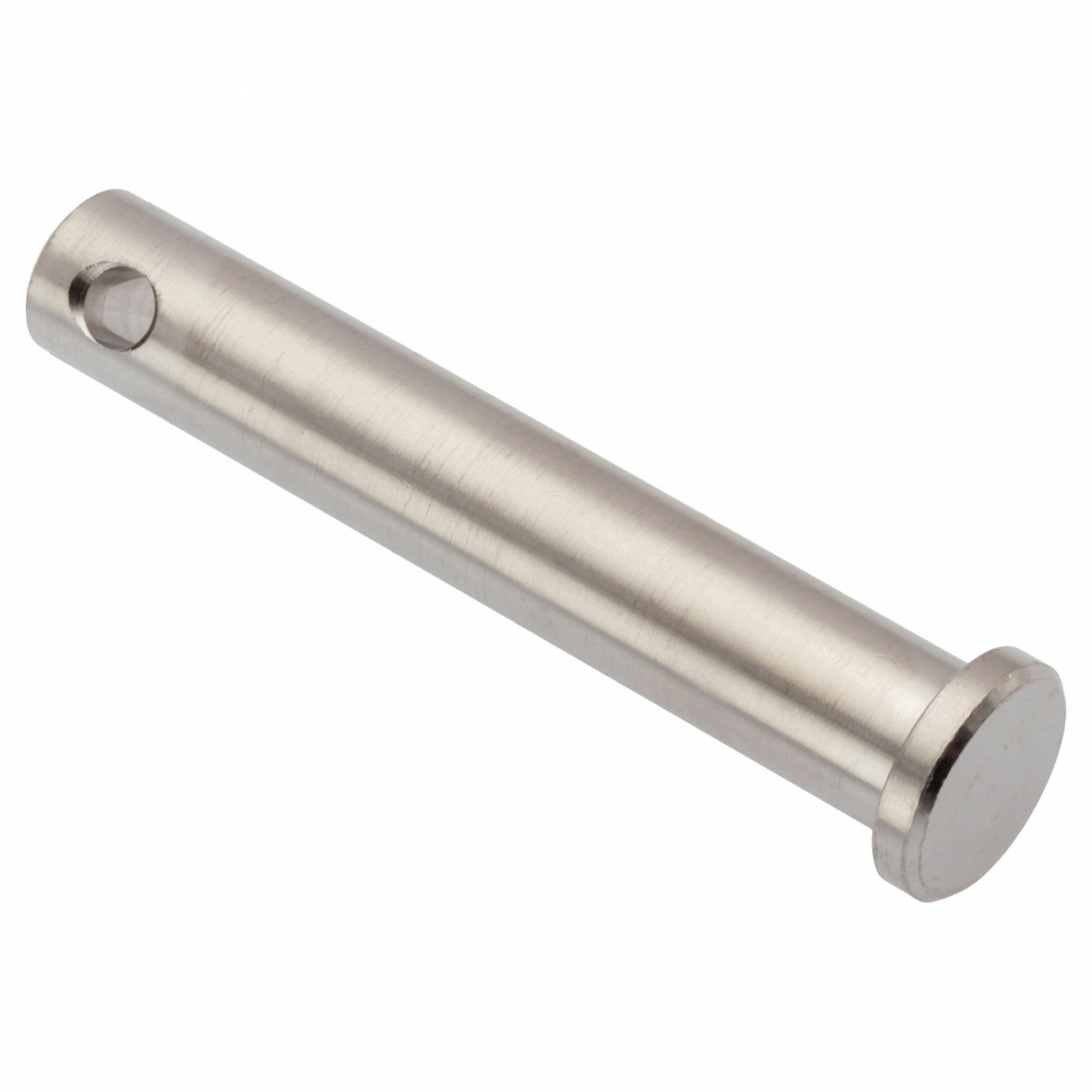 Clevis Pin: Inch, 5/16 in Pin Dia, 1 7/8 in Shank Lg, Precision Clevis Pin, Stainless Steel, 18-8