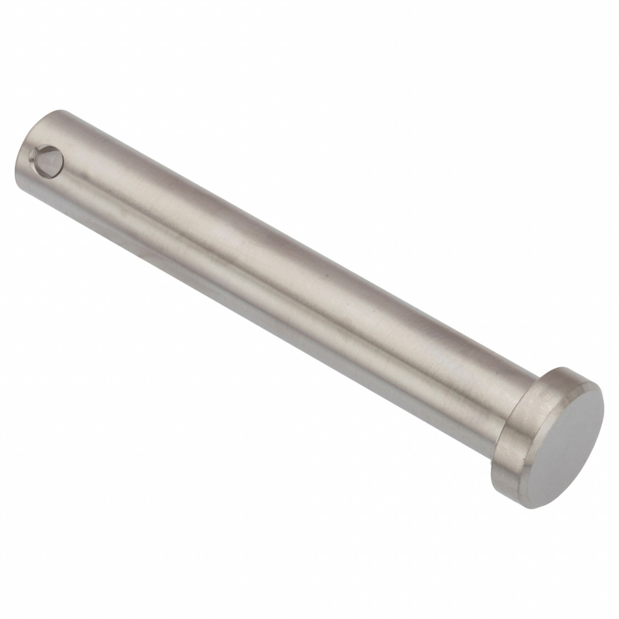 Clevis Pin: Inch, 5/8 in Pin Dia, 3 1/2 in Shank Lg, Precision Clevis Pin, Stainless Steel, 18-8