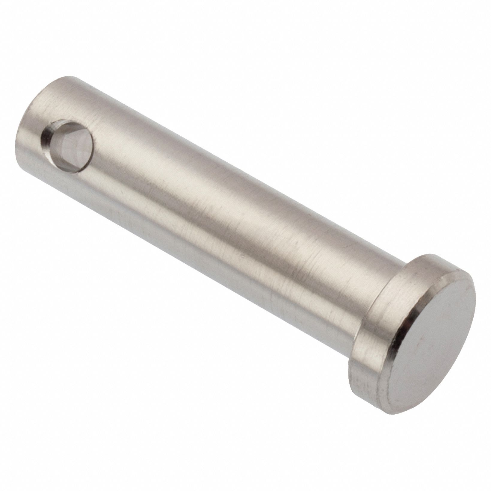 Clevis Pin: Inch, 7/16 in Pin Dia, 1 1/2 in Shank Lg, Precision Clevis Pin, Stainless Steel, 18-8