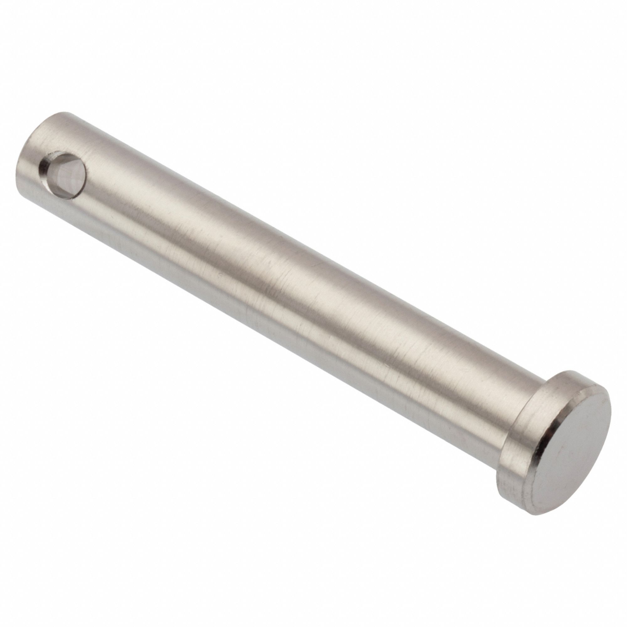 Clevis Pin: Inch, 7/16 in Pin Dia, 2 3/4 in Shank Lg, Precision Clevis Pin, Stainless Steel, 18-8