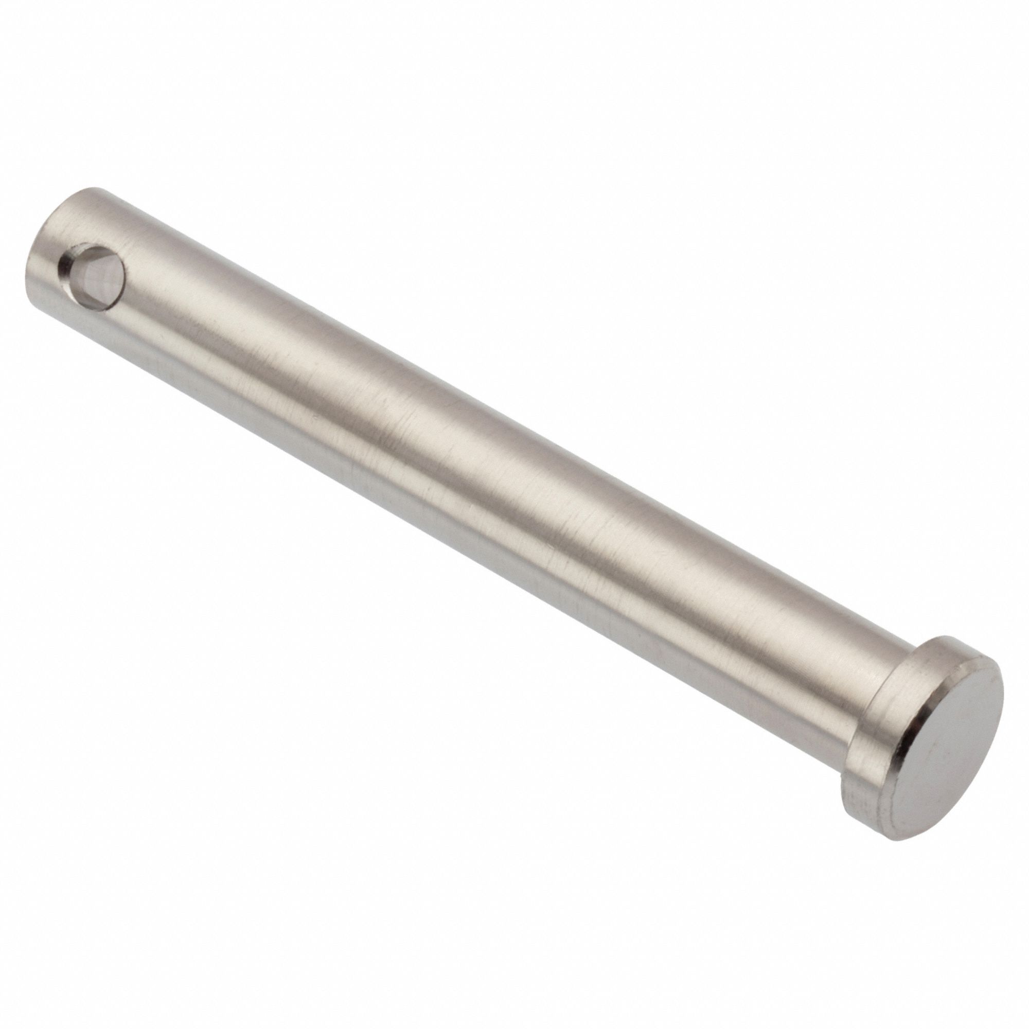 Clevis Pin: Inch, 7/16 in Pin Dia, 3 1/2 in Shank Lg, Precision Clevis Pin, Stainless Steel, 18-8